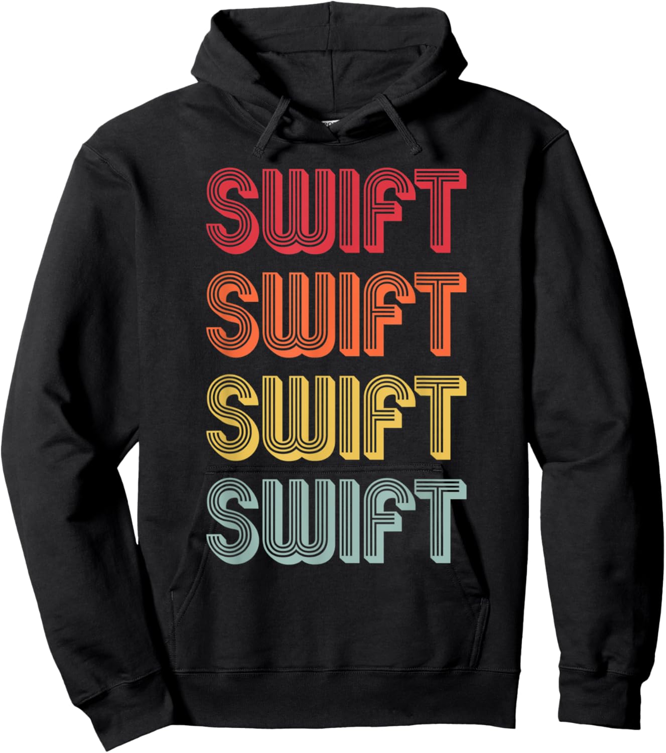 SWIFT Gift Surname Funny Retro Vintage 80s Birthday Reunion Hoodie - Hoodie | Black