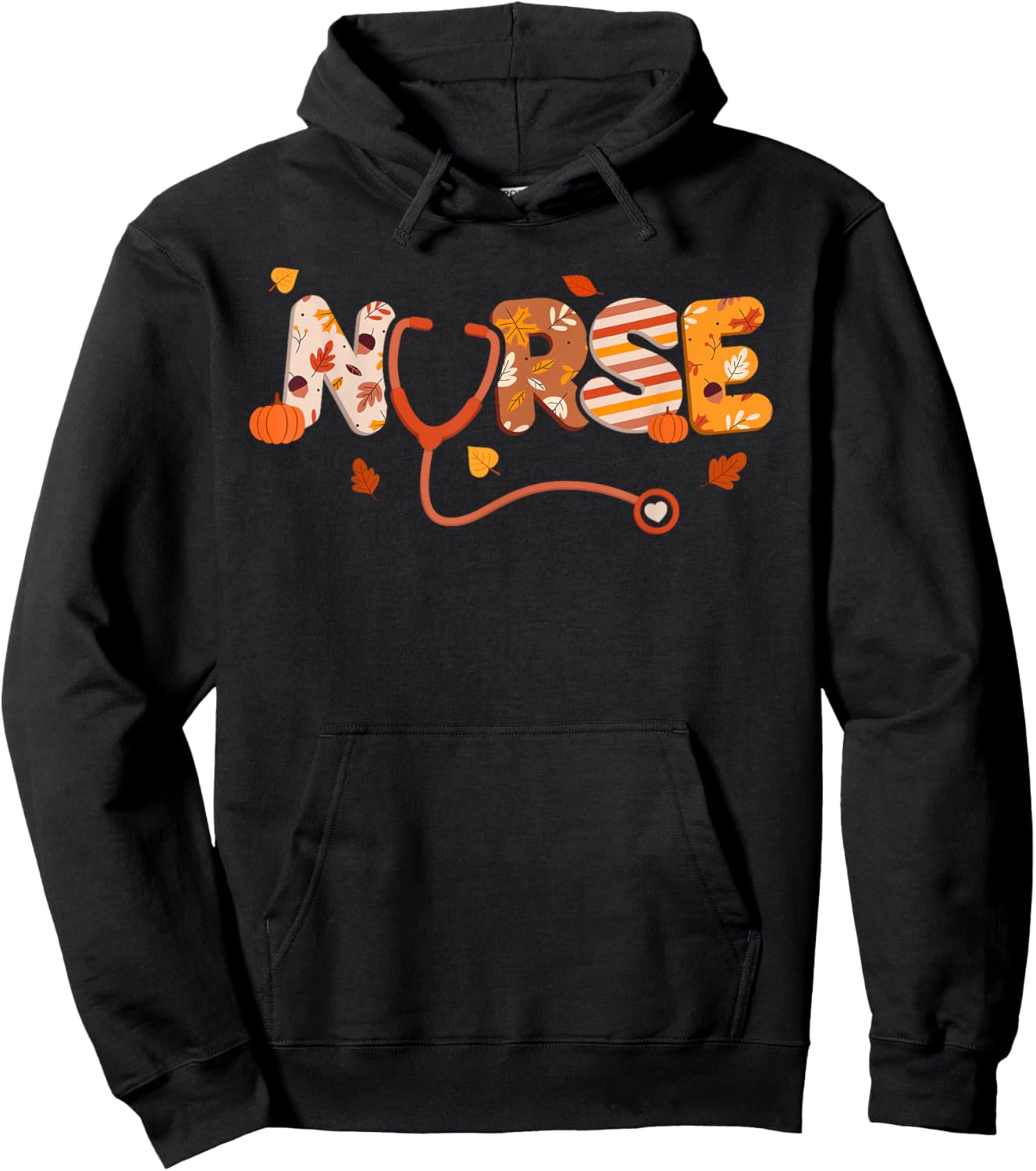 Thanksgiving Nurse Turkey Day Fall Love RN ER NICU Women Hoodie - Hoodie | Black