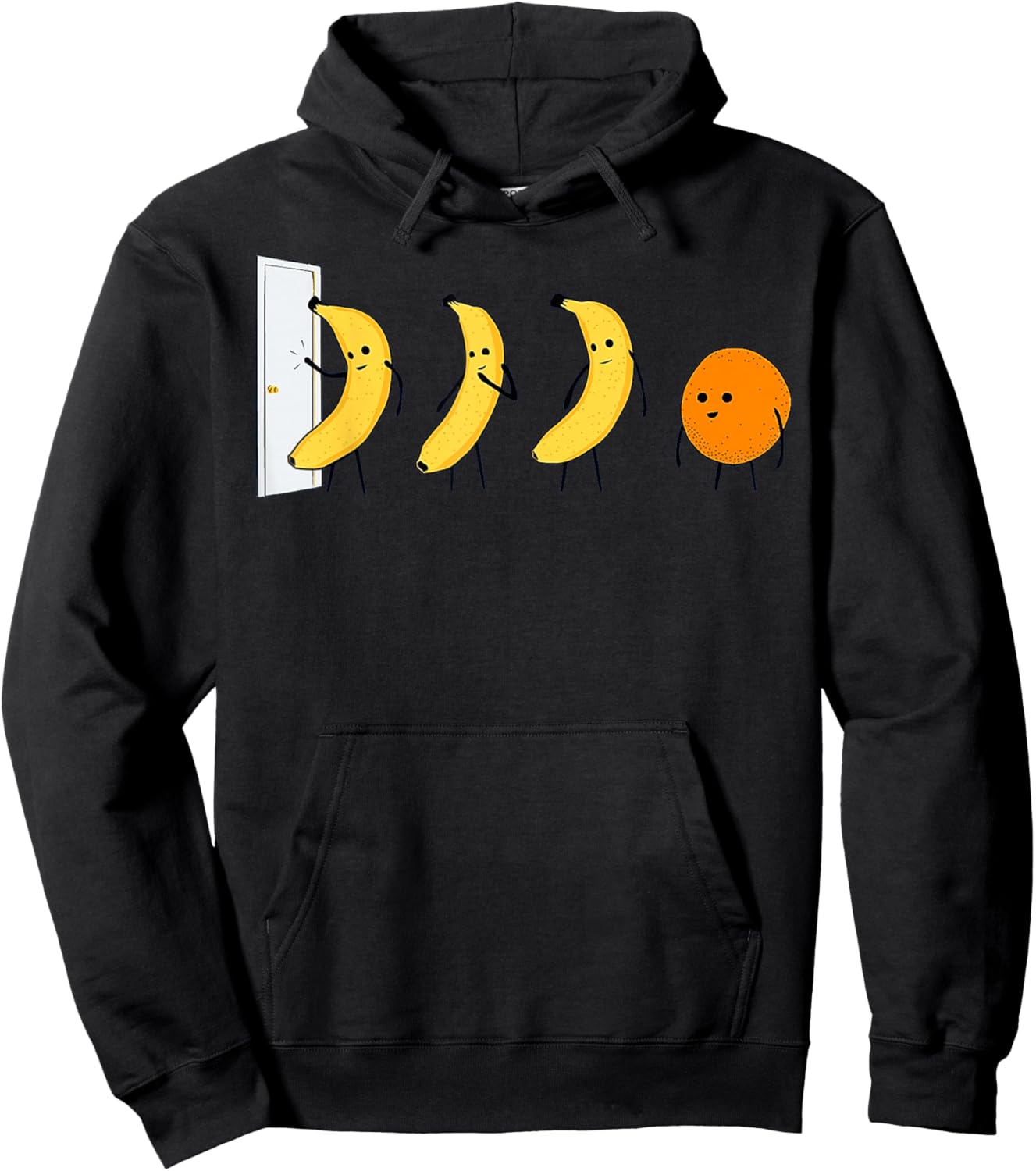 Knock Knock - Who's There - Banana Who's There - Orange Hoodie - Hoodie | Black