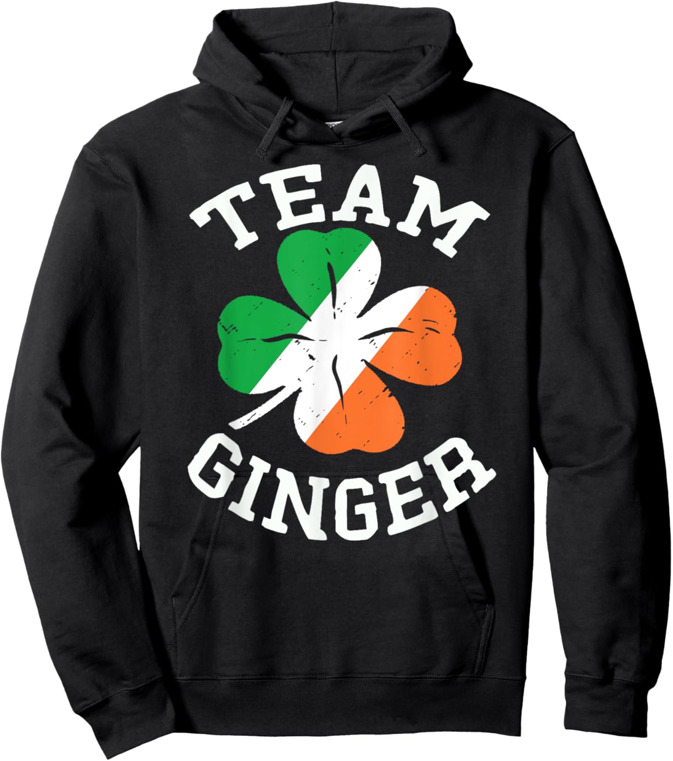 Team Ginger St Patrick's Day Shirt Funny Shamrock Flag Women Hoodie - Hoodie | Black