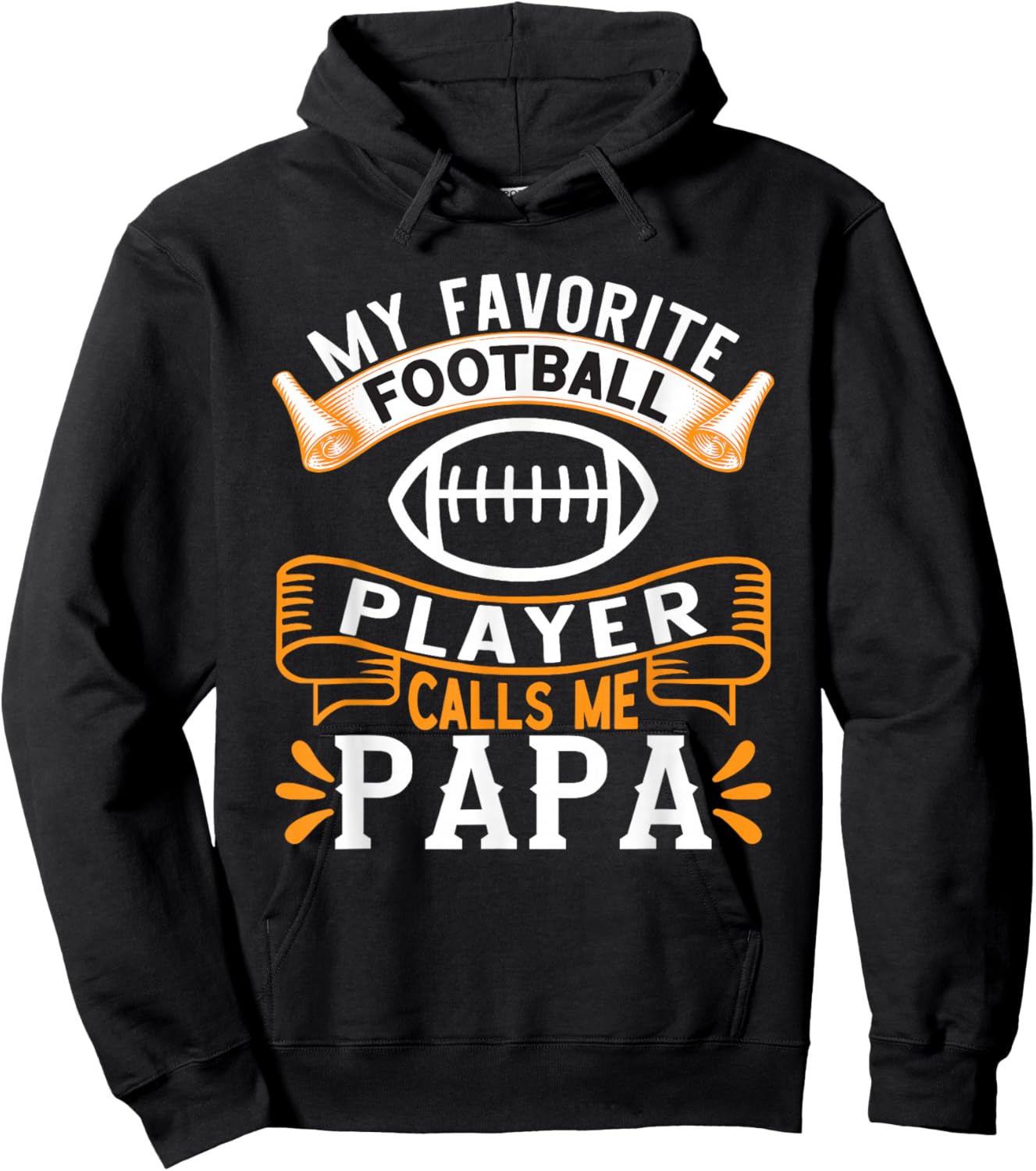 My Favorite Football Player calls me Papa - USA Football Hoodie - Hoodie | Black