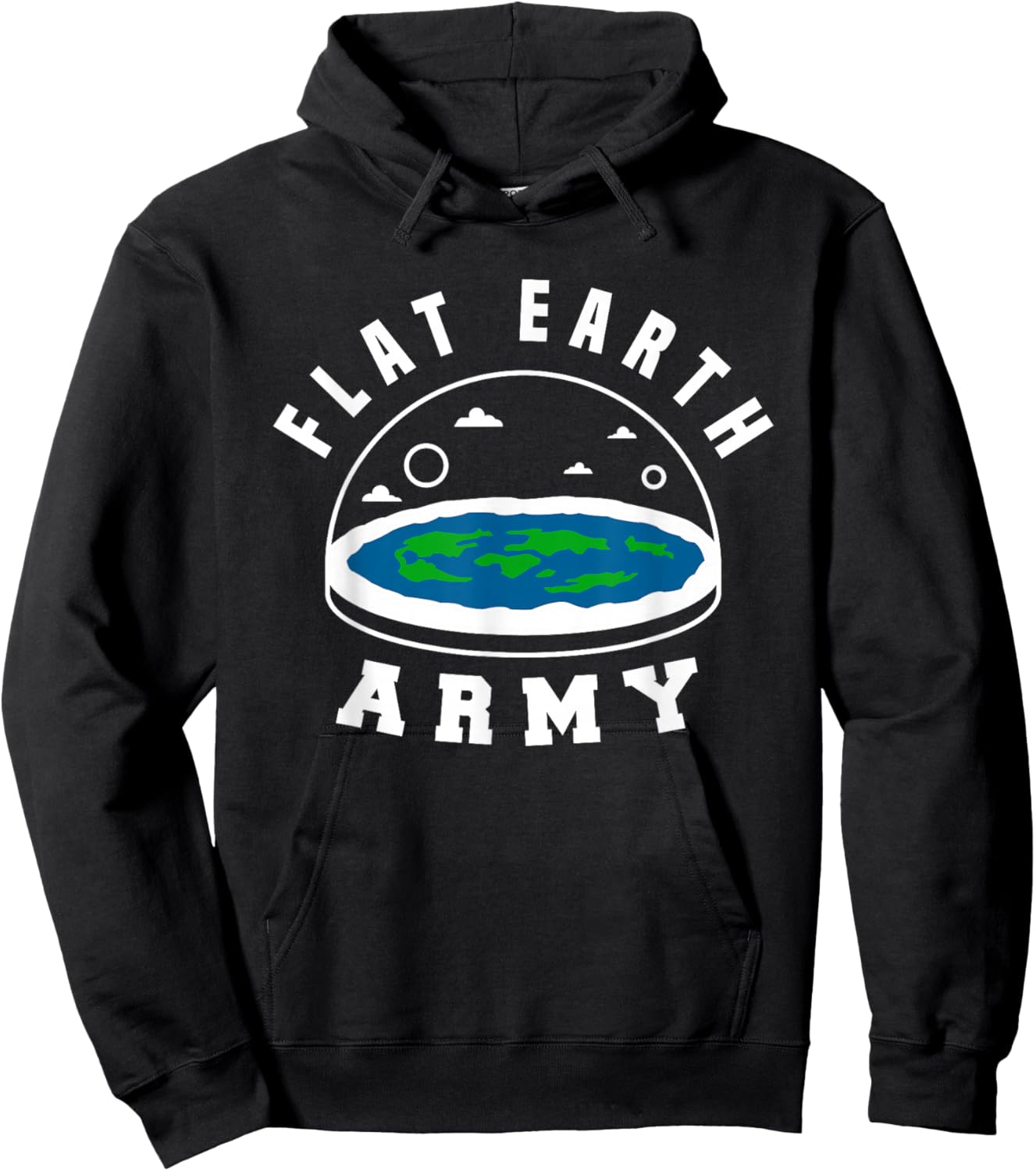 Flat Earth Army Hoodie - Hoodie | Black