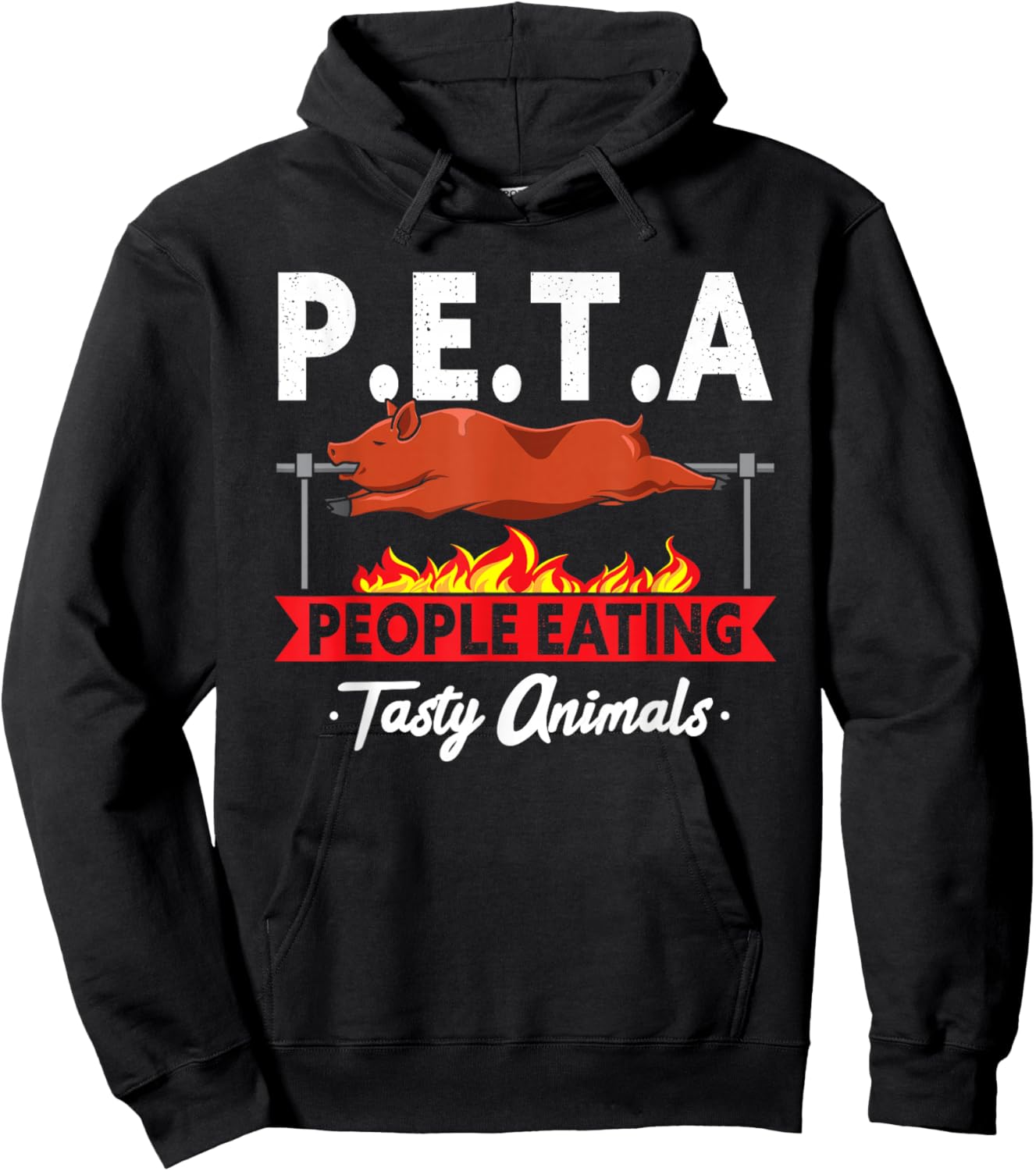 P.E.T.A. People Eating Tasty Animals BBQ Grill Smoking Meat Hoodie - Hoodie | Black
