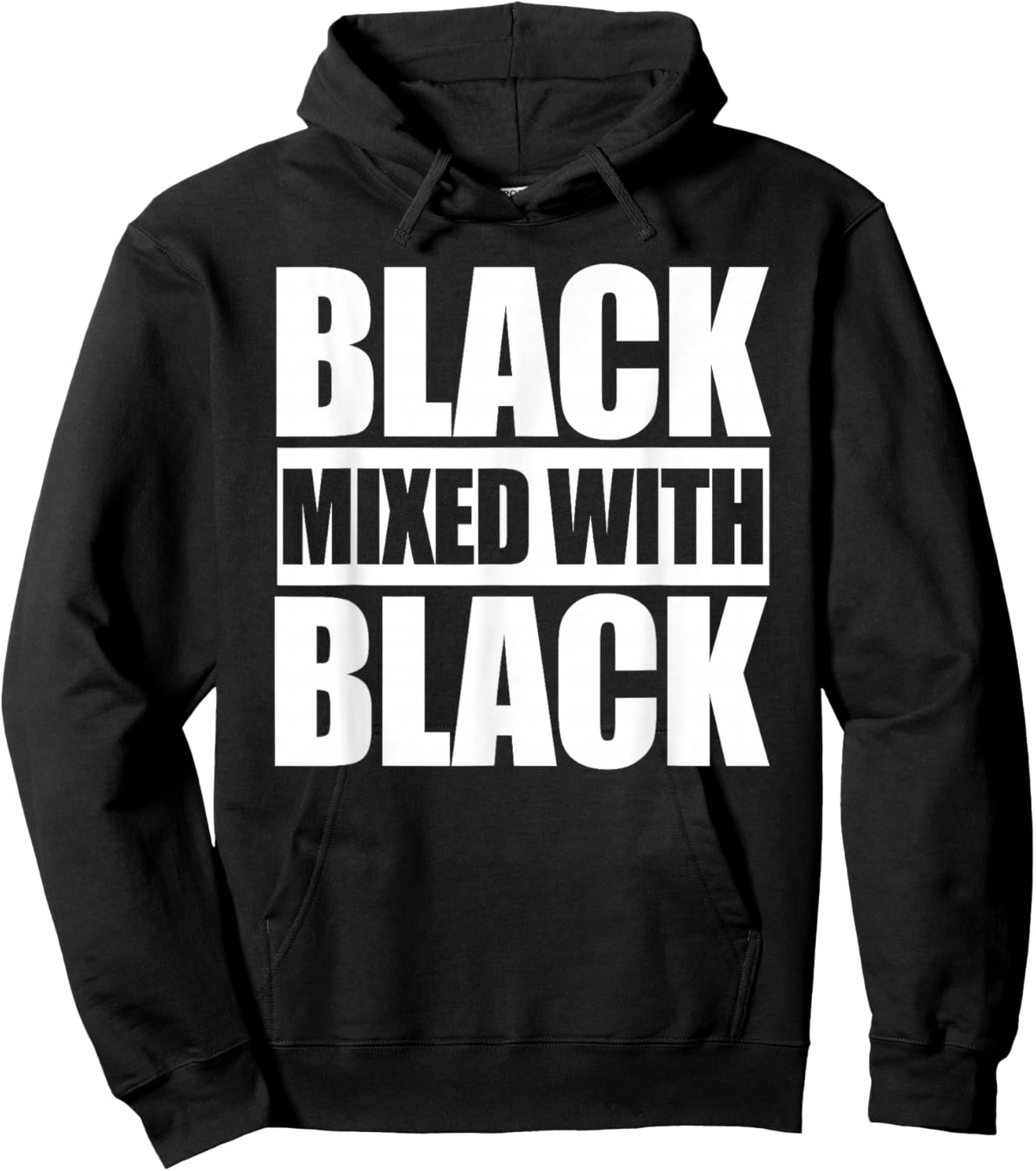 Black Mixed with Black Hoodie - Hoodie | Black