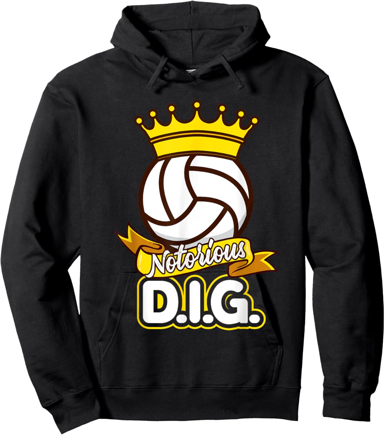 Volleyball Notorious DIG Funny Teen Girls Hoodie - Hoodie | Black