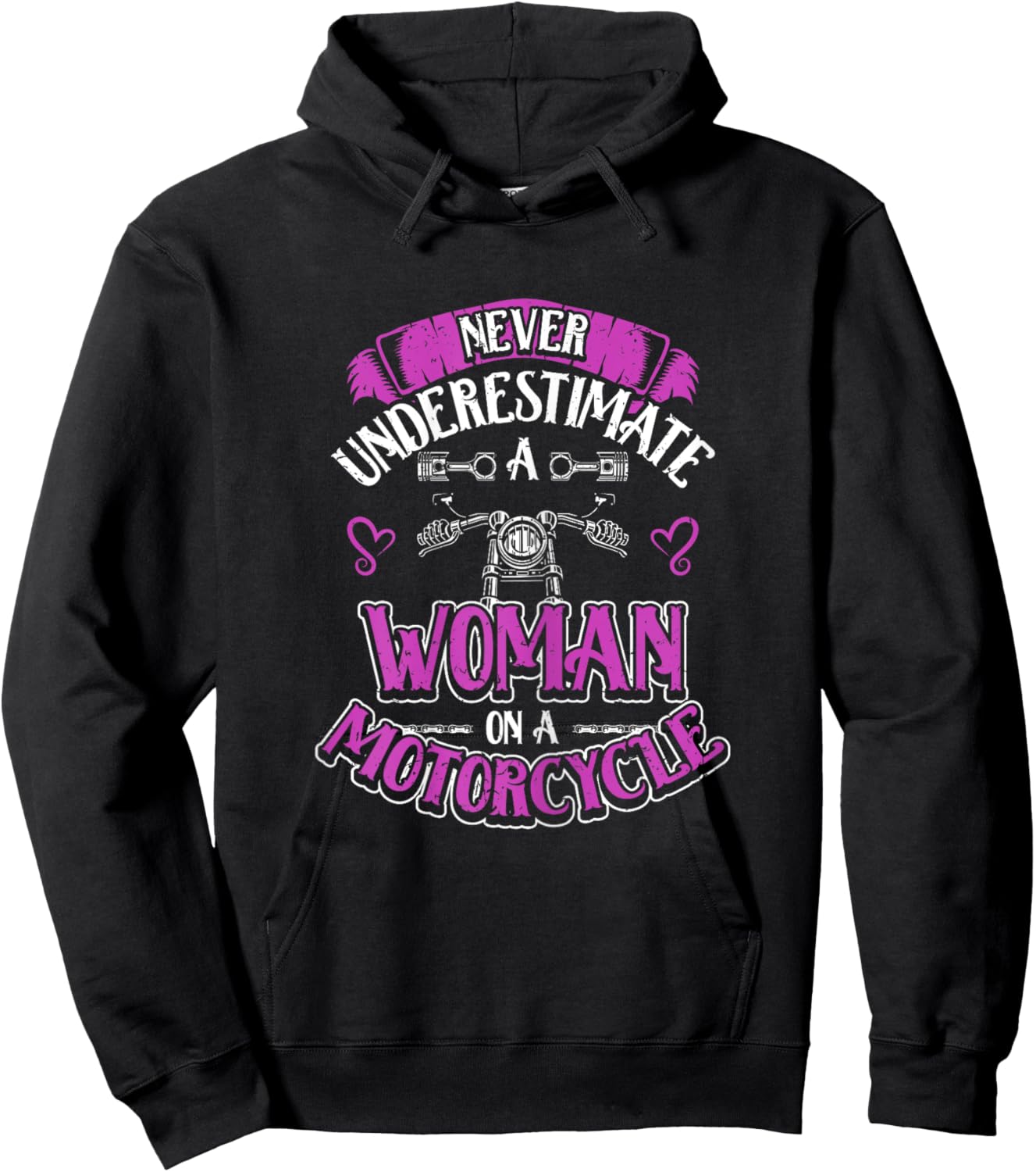 On A Motorcycle Rider Biker Lifestyle Girl Motorcyclist Hoodie - Hoodie | Black