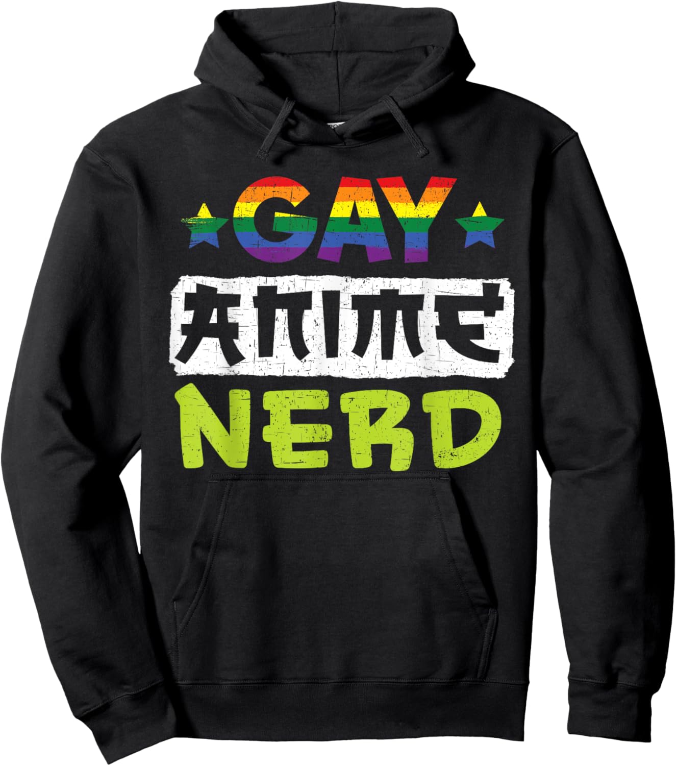 Gay Anime Nerd Manga Reader Otaku Kawaii Lover Animation Hoodie - Hoodie | Black