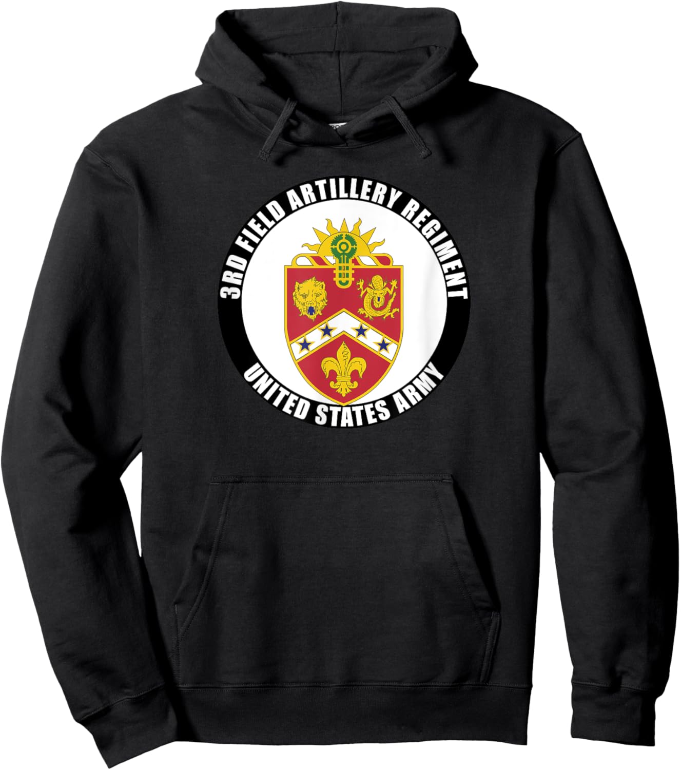 3rd Field Artillery Regiment United States Army Veteran Hoodie - Hoodie | Black