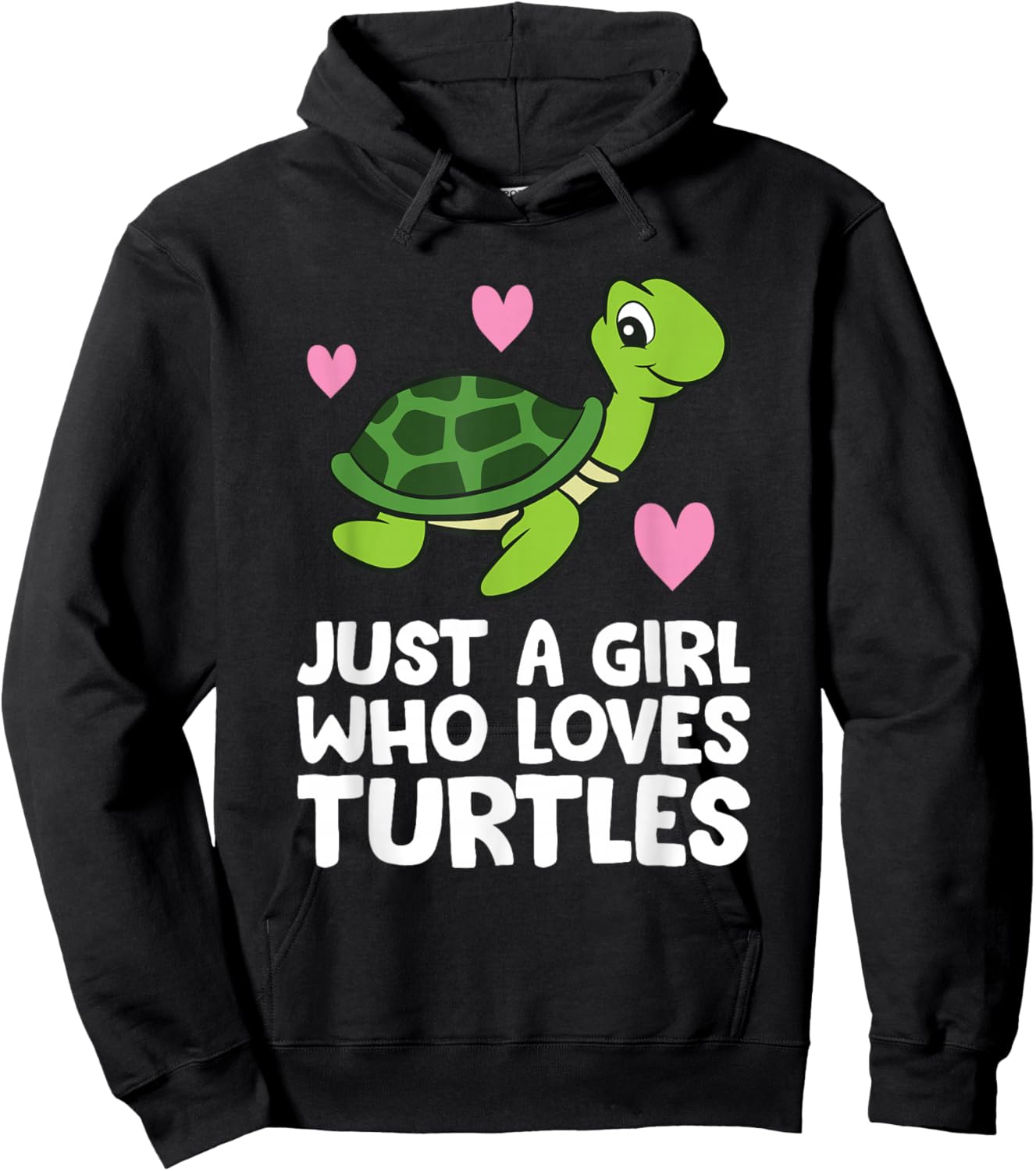 Just a Girl Who Loves Turtles Hoodie - Hoodie | Black