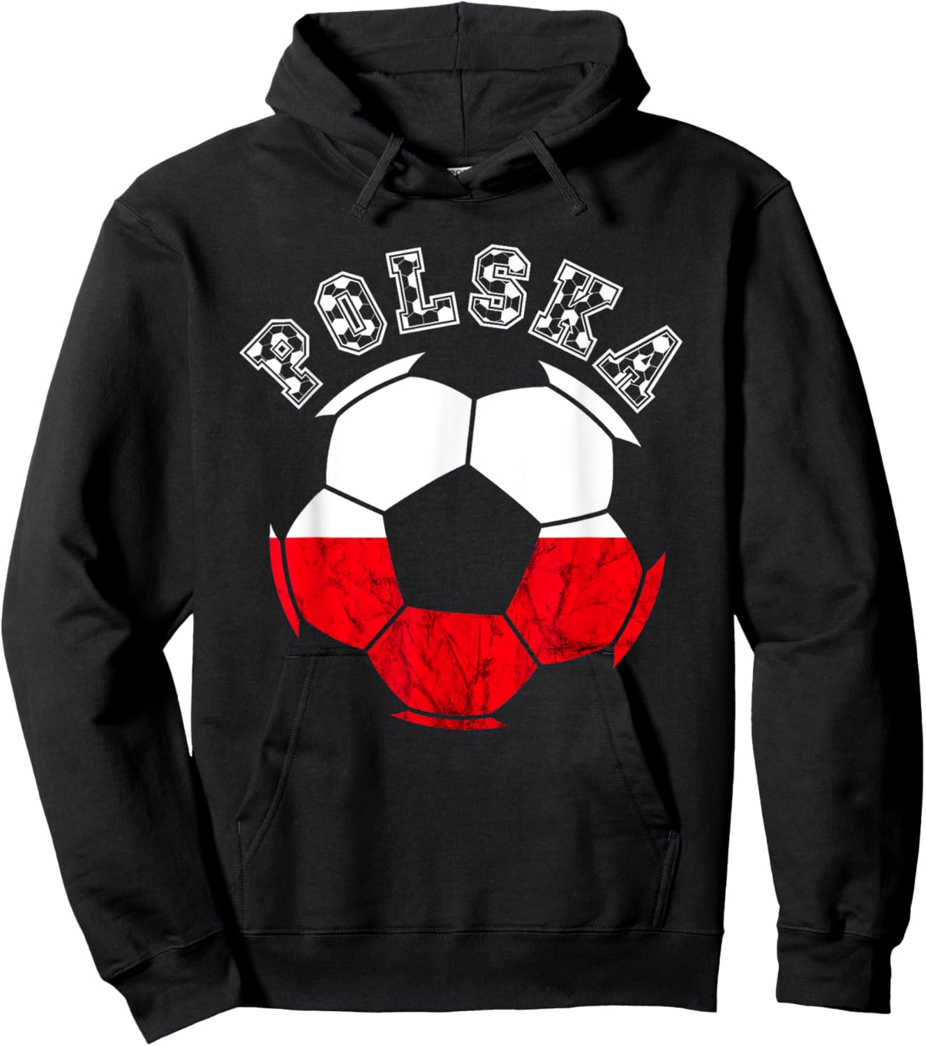 Polska Soccer Poland Flag Polish Roots Polish Soccer Team Hoodie - Hoodie | Black