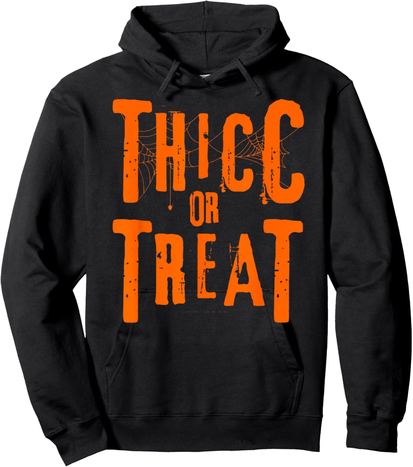 Thicc Or Treat Funny Halloween Workout Fitness Bodybuilding Hoodie - Hoodie | Black