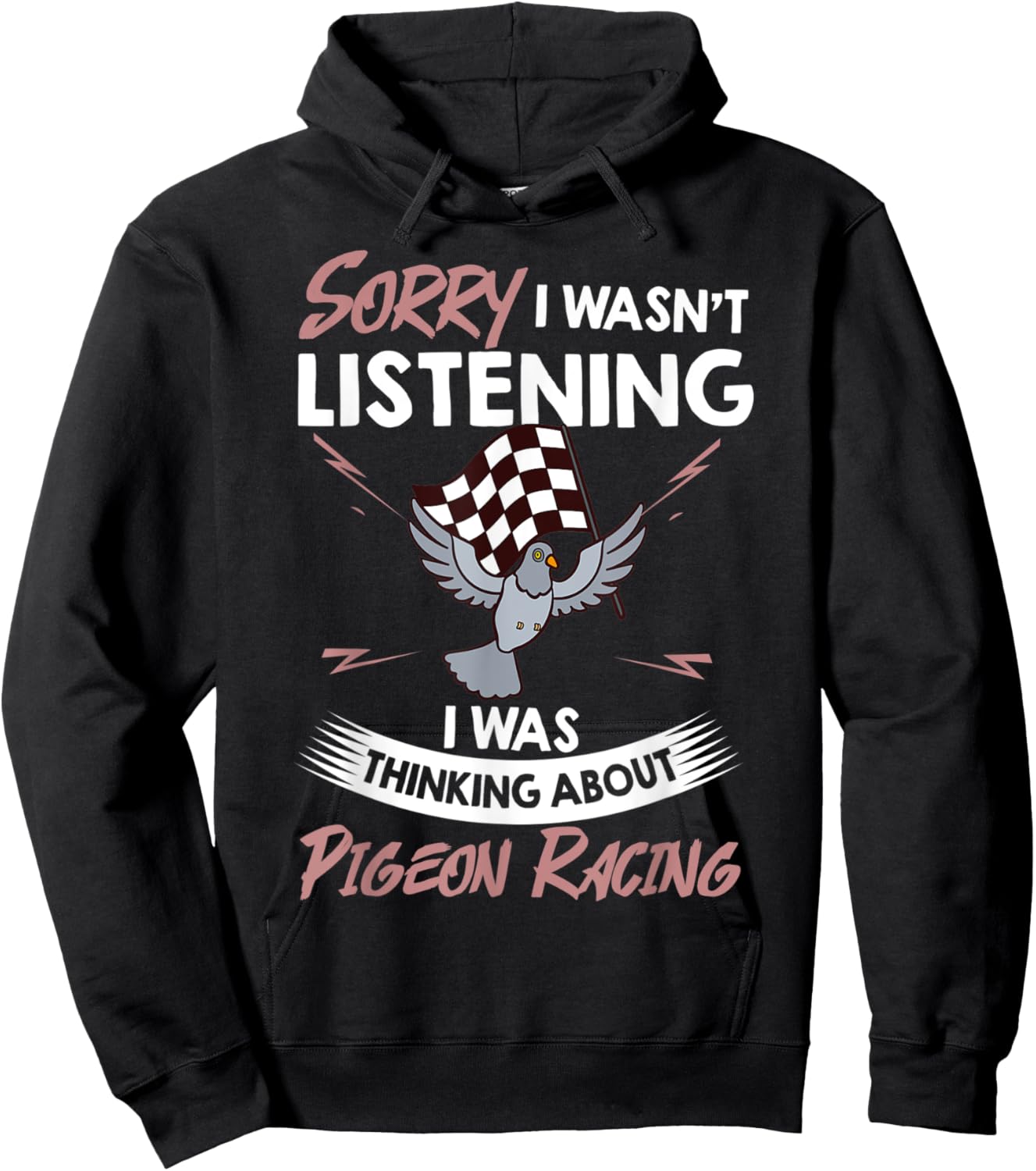 Pigeon Racing Trainer Bird Keeping Fancier Clock Hoodie - Hoodie | Black