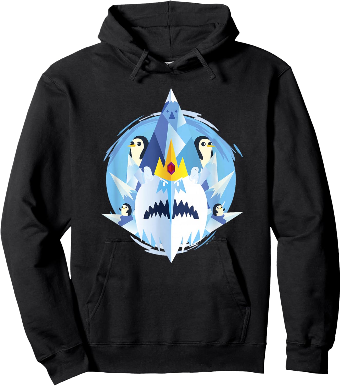 Adventure Time Ice King Big Face Hoodie - Hoodie | Black