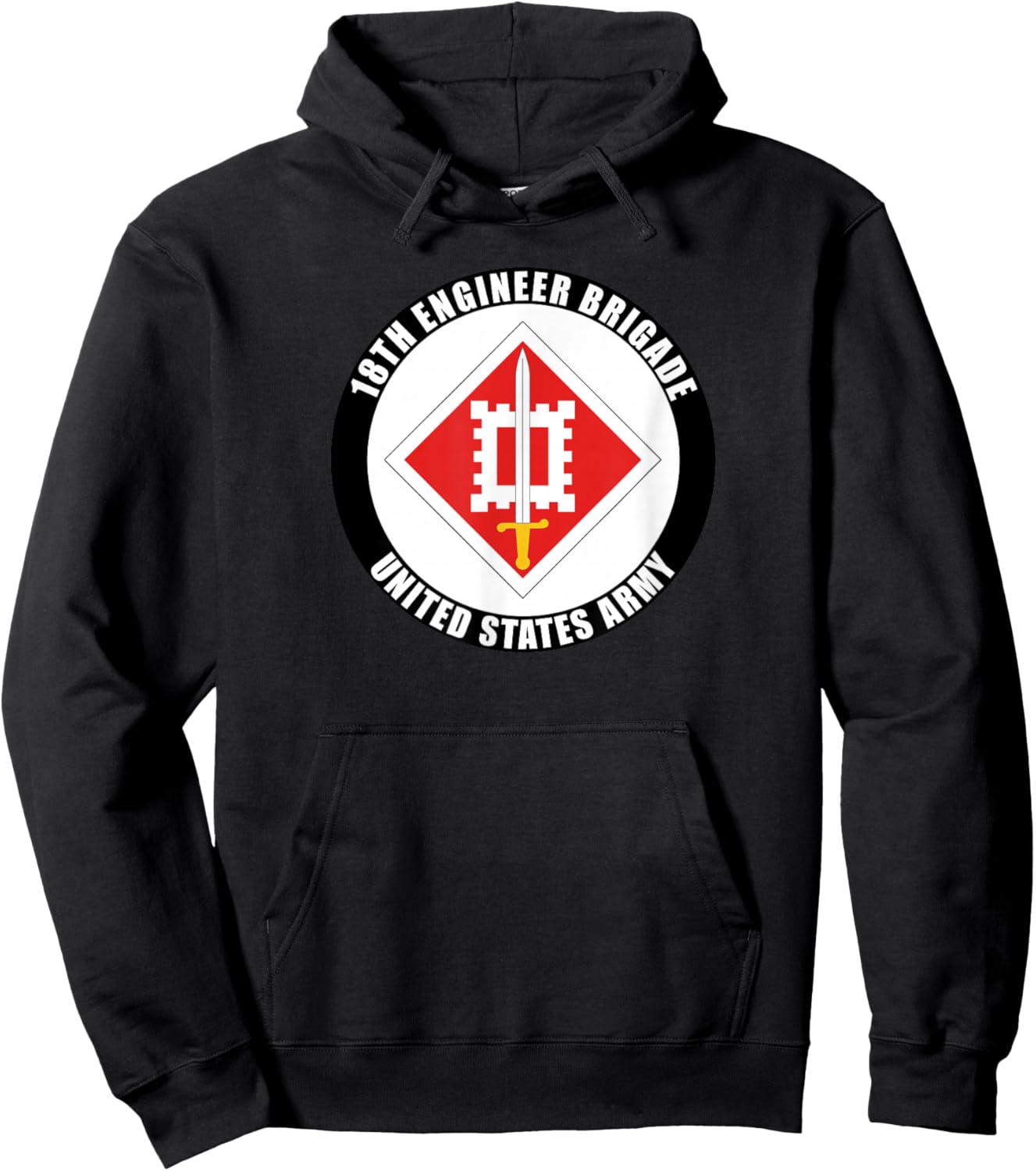 18th Engineer Brigade United States Army Veteran Military Hoodie - Hoodie | Black
