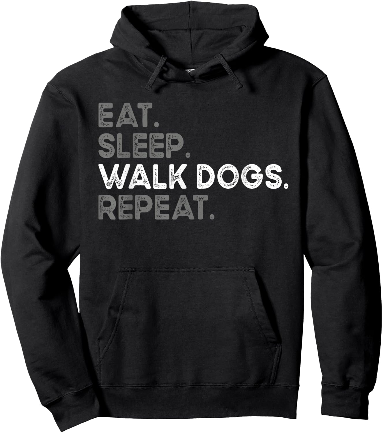 Eat Sleep Walk Dogs Repeat Cool Design For Dog Walker Hoodie - Hoodie | Black