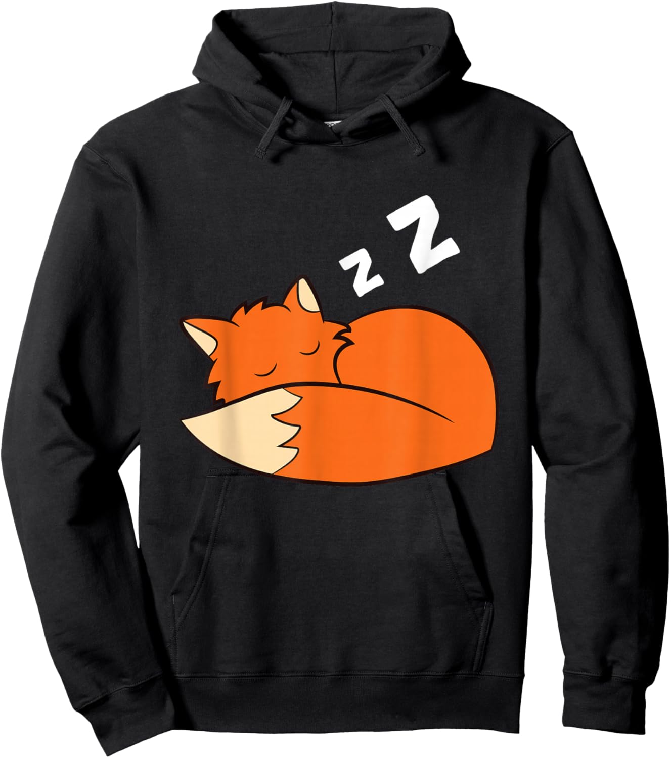 Tired Fox Pajama Love Foxes Cute Sleeping Fox Hoodie - Hoodie | Black