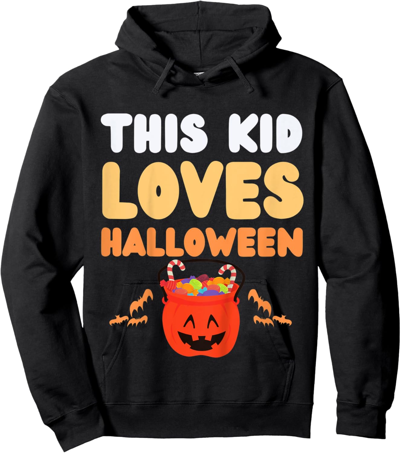 Kids This Kid Loves Halloween Fun Novelty Kids Funny Holidays Hoodie - Hoodie | Black