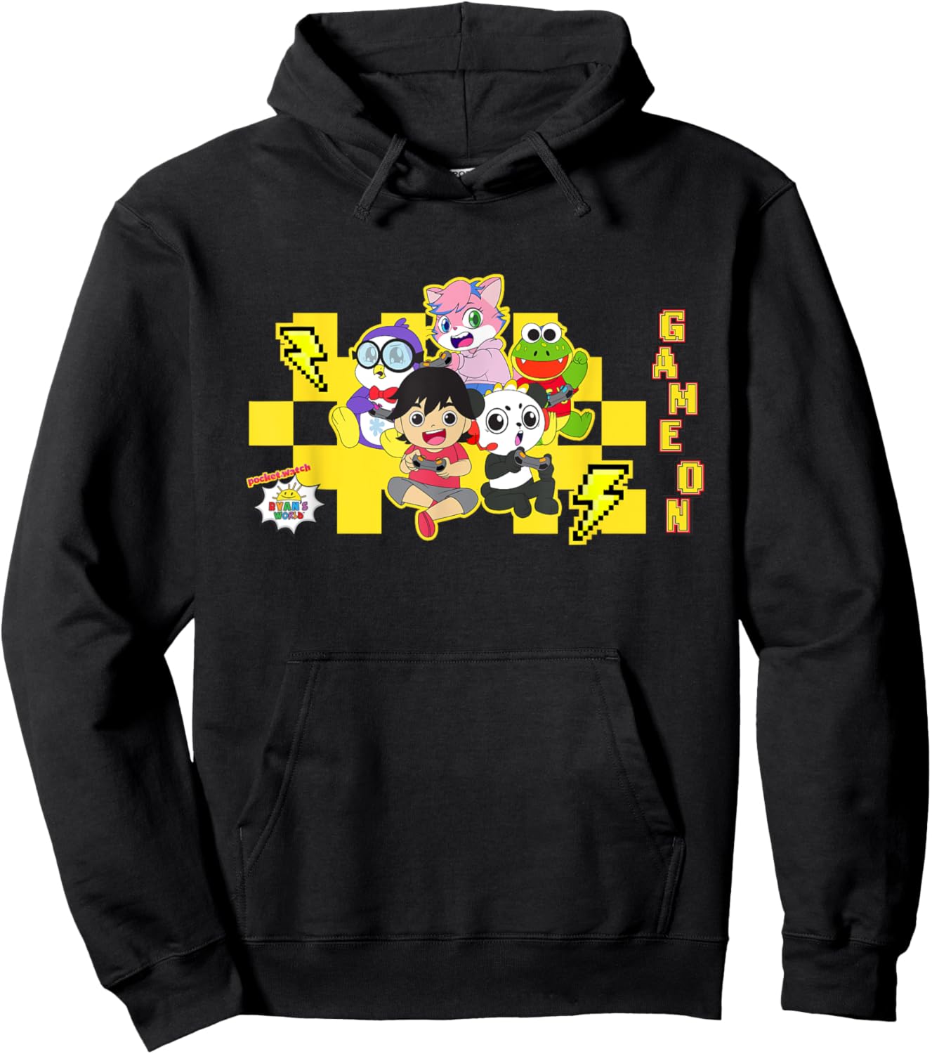RYAN'S WORLD Game On - -Kids & Adults - Black - Small Hoodie - Hoodie | Black