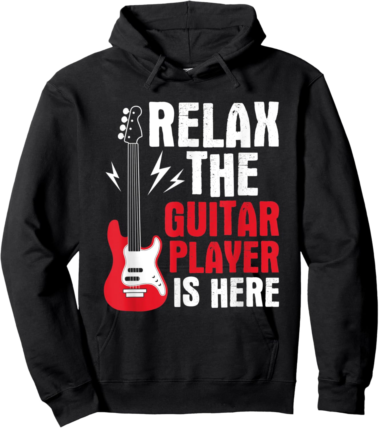 Relax Here Is Guitar Hoodie - Hoodie | Black