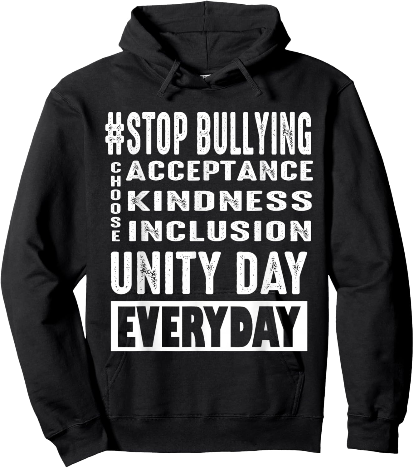 Unity Day Everyday Stop Bullying prevention month Orange Hoodie - Hoodie | Black