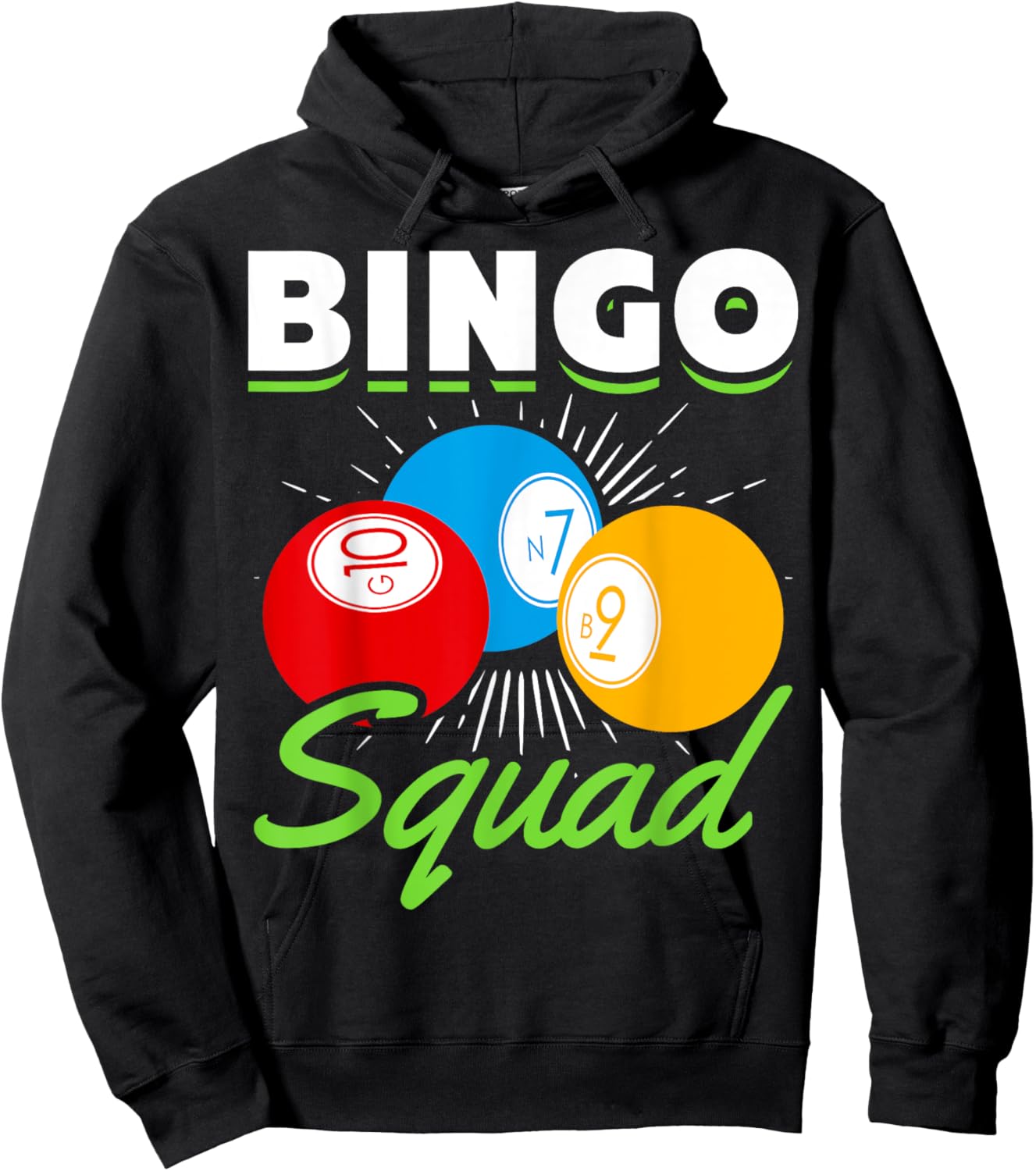 Lottery Gambling Funny Bingo Player Lotto Bingo Squad Bingo Hoodie - Hoodie | Black