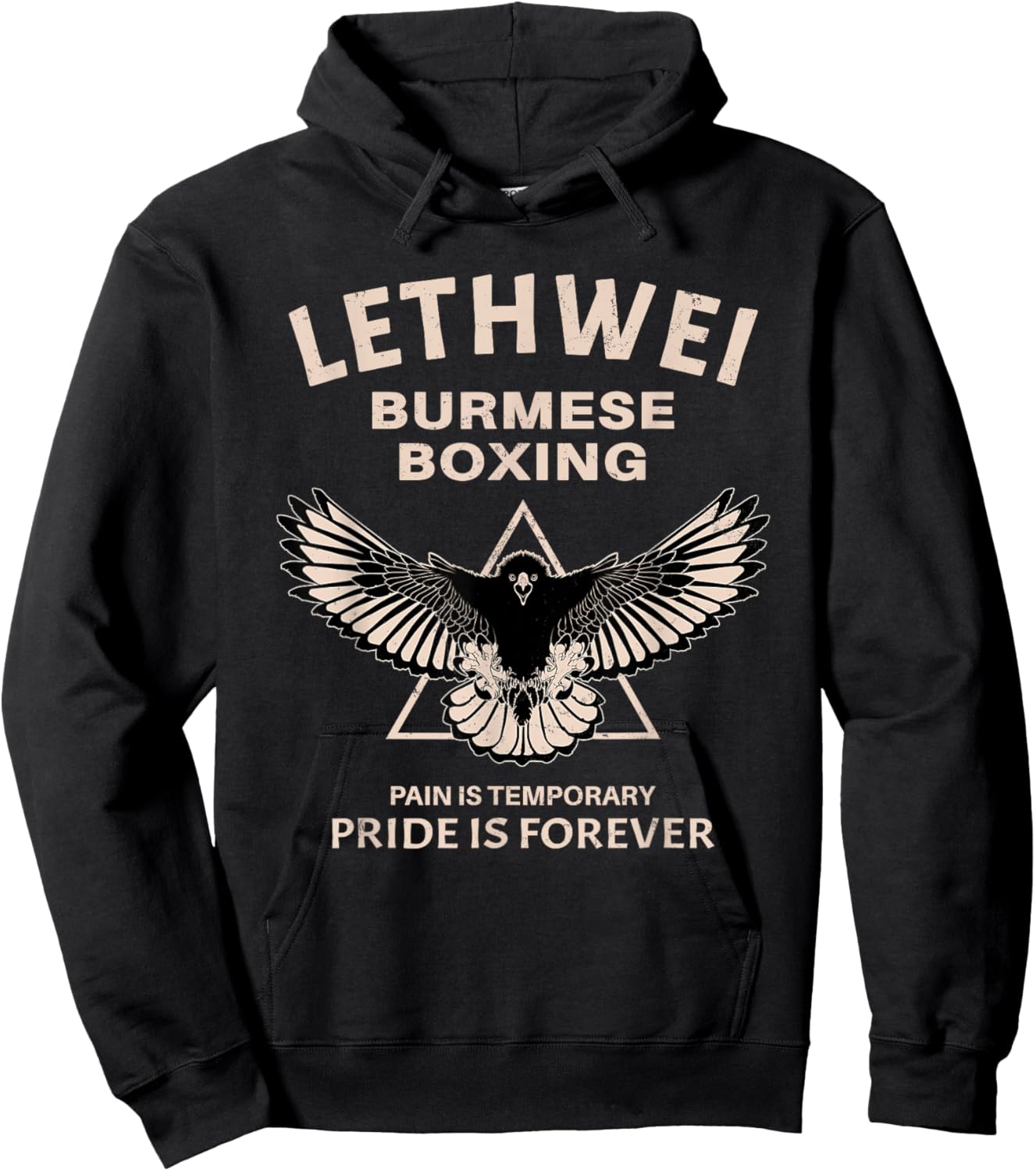 Lethwei Burmese boxing eagle, Lethwei Fighter Hoodie - Hoodie | Black
