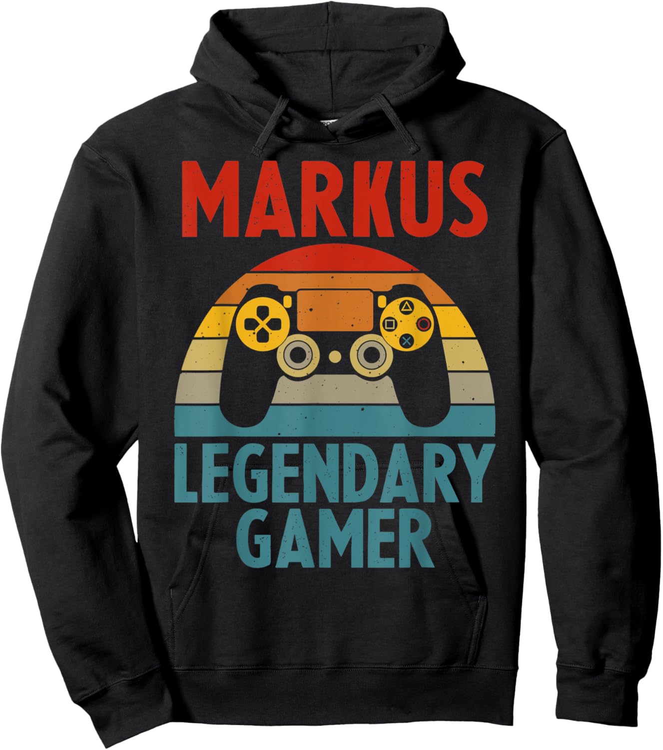 MARKUS Gift Name Personalized Funny Gaming Geek Birthday Hoodie - Hoodie | Black