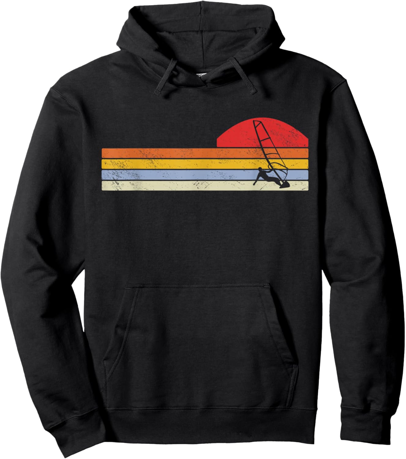 Windsurfers Windsurfing Vintage Hoodie - Hoodie | Black
