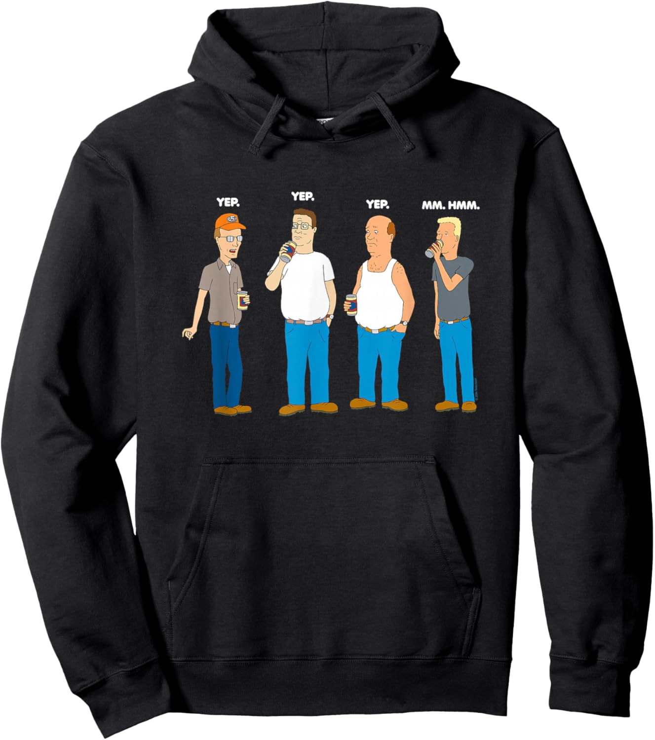King of The Hill Yep Yep Yep Mm Hmm Hoodie - Hoodie | Black