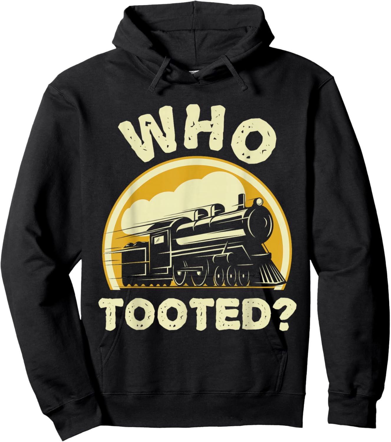 Who Tooted Funny Trains Model Railroad Train Locomotive Gift Hoodie - Hoodie | Black