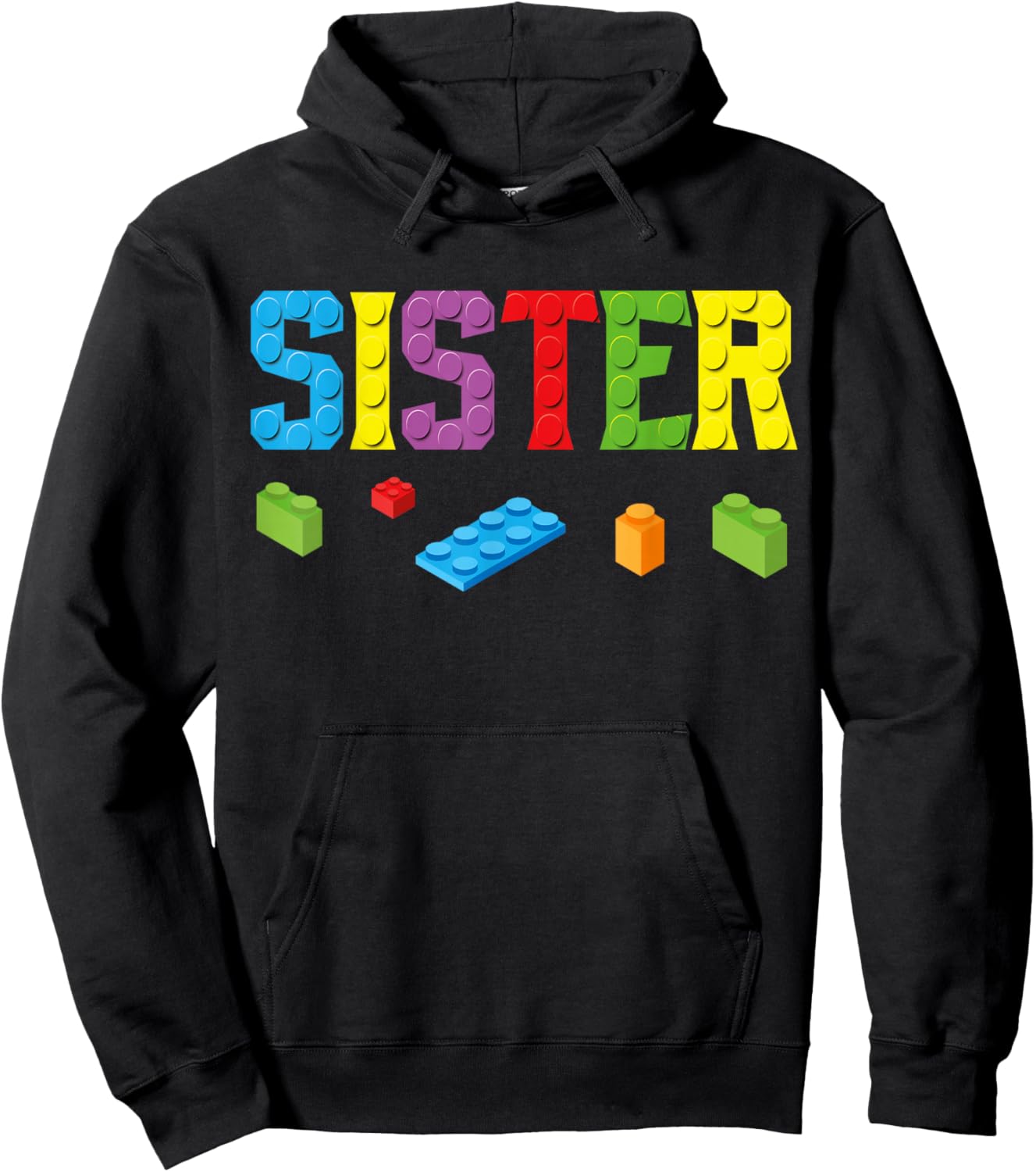 Sister Master Builder Building Bricks Blocks Family Set Girl Hoodie - Hoodie | Black