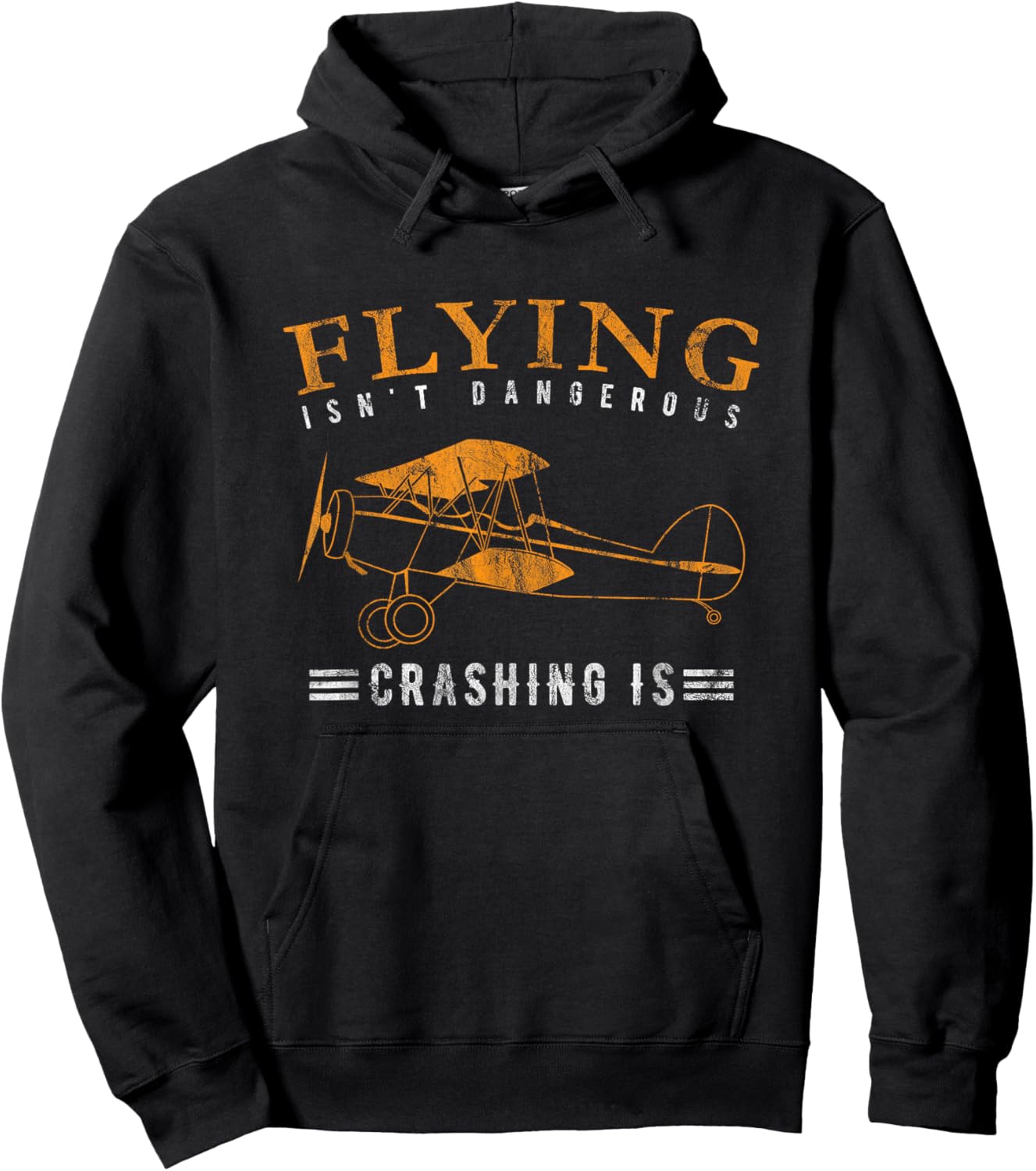 Flying isn't dangerous crashing is / Aviation Day Hoodie - Hoodie | Black
