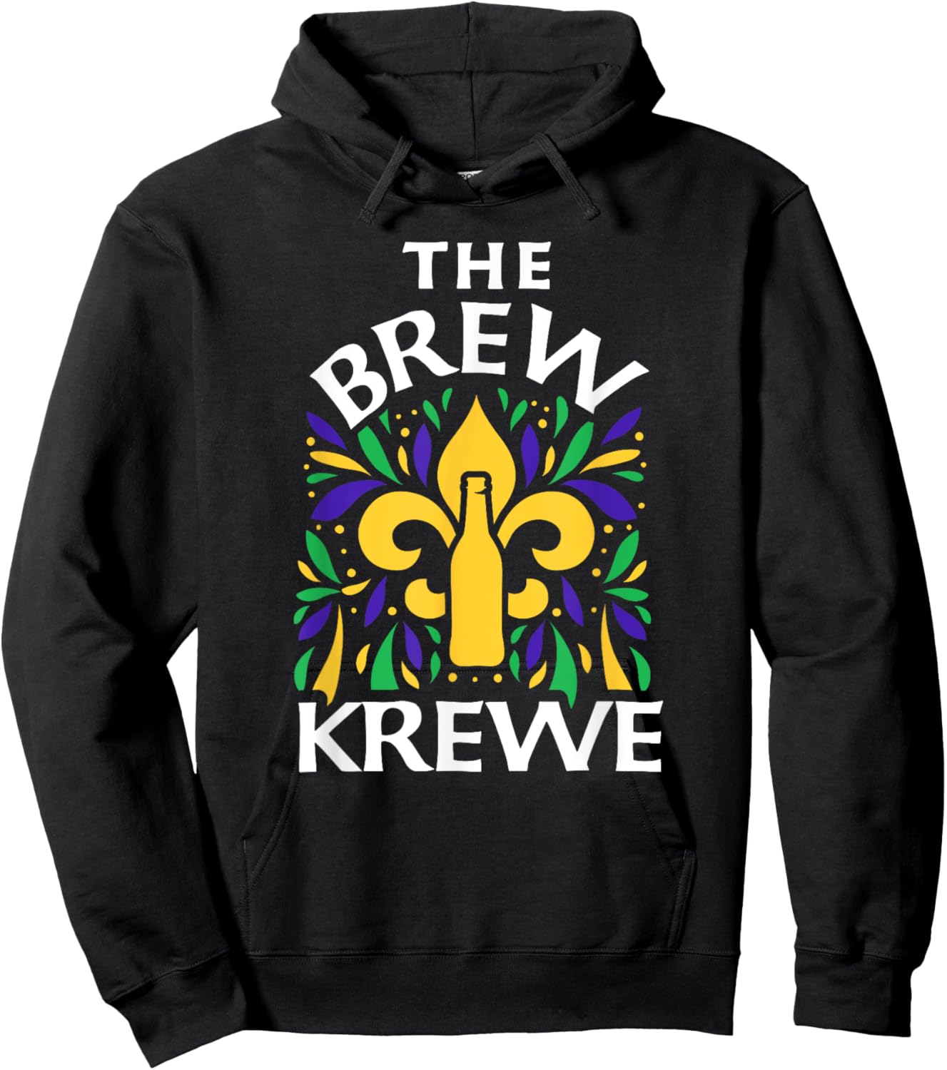The Brew Krewe Mardi Gras Hoodie - Hoodie | Black