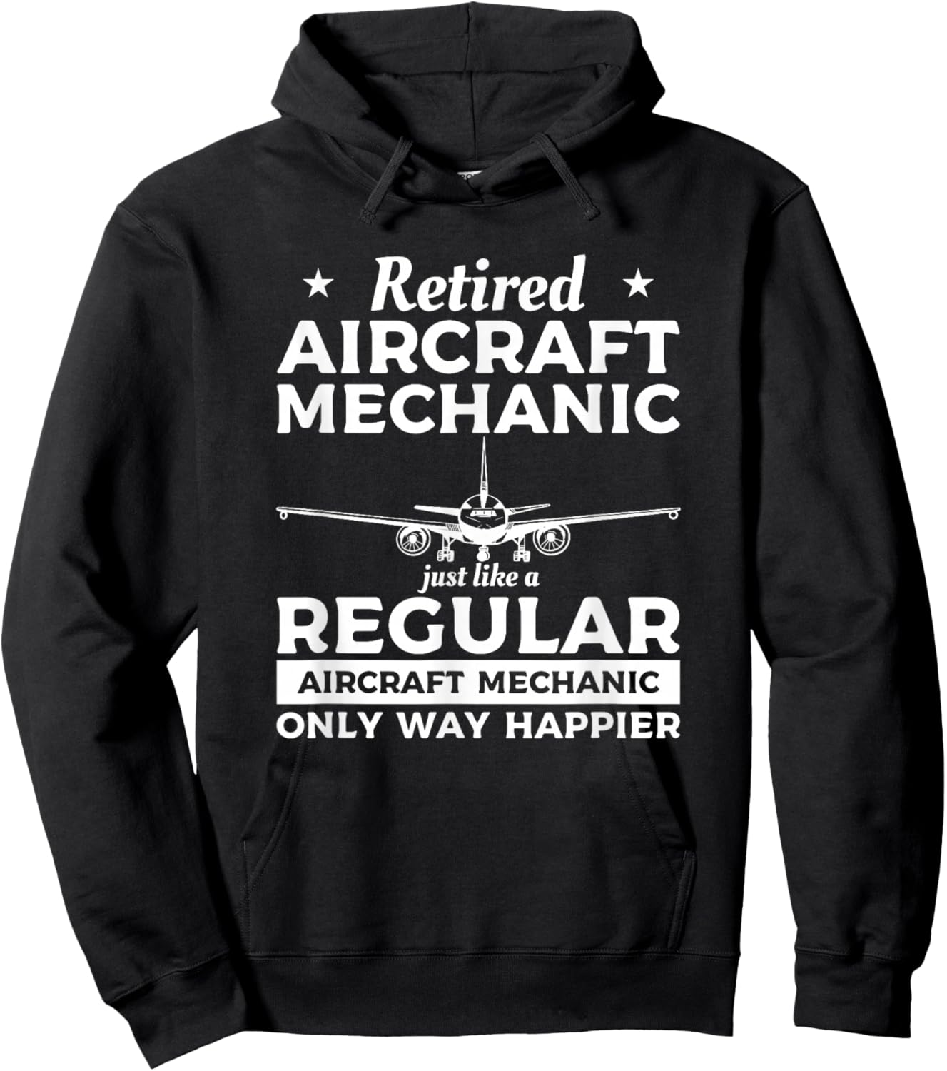 Retired Aircraft Mechanic Airplane Mechanics Retirement Hoodie - Hoodie | Black