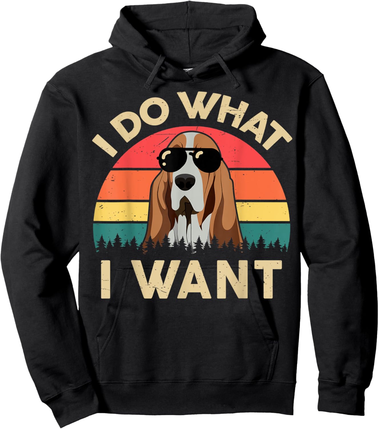 Basset Hound Shirts I Do What I Want Funny Basset Hound Dad Hoodie - Hoodie | Black