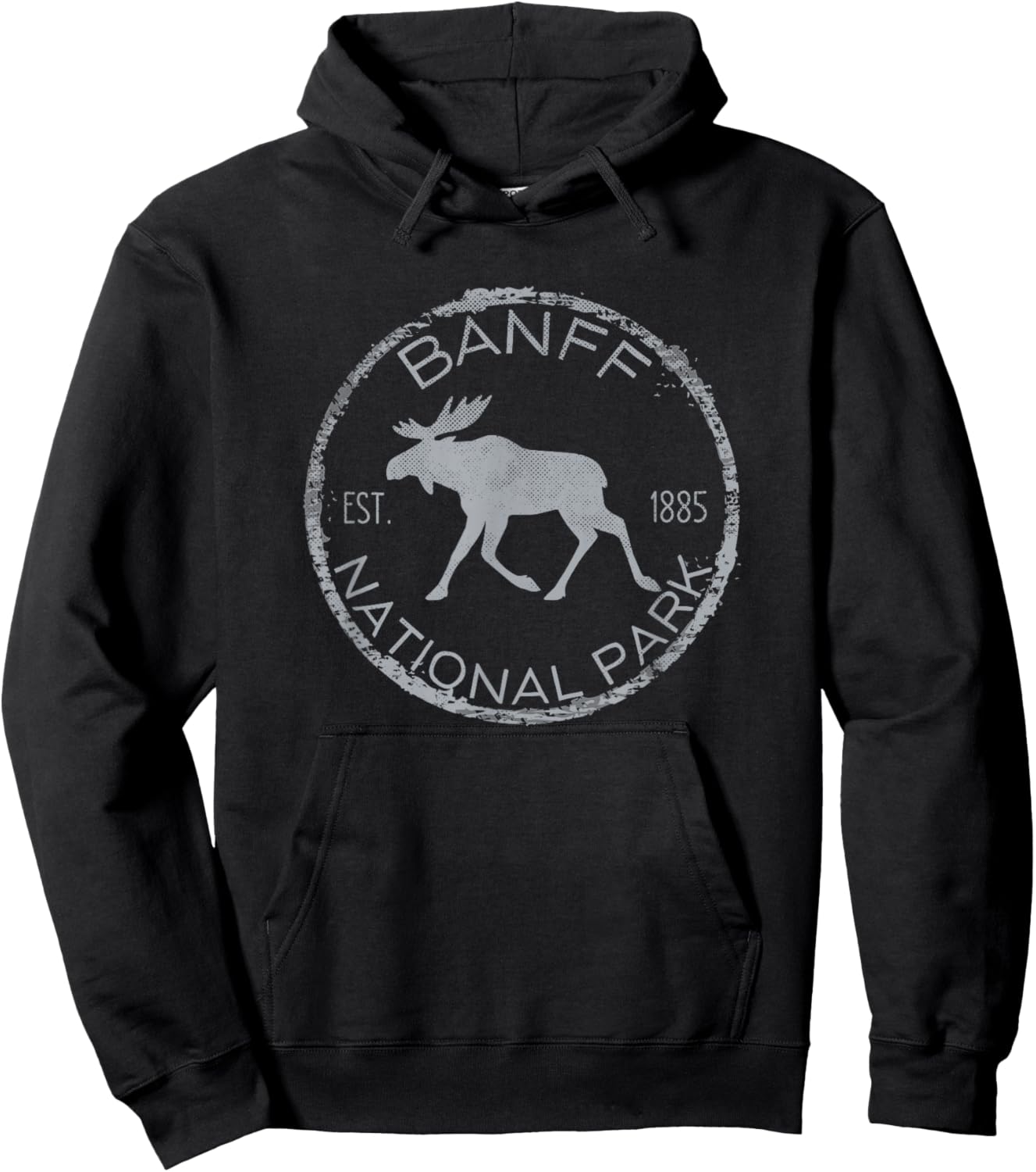 Banff National Park Alberta Canada Mountains Moose Souvenir Hoodie - Hoodie | Black