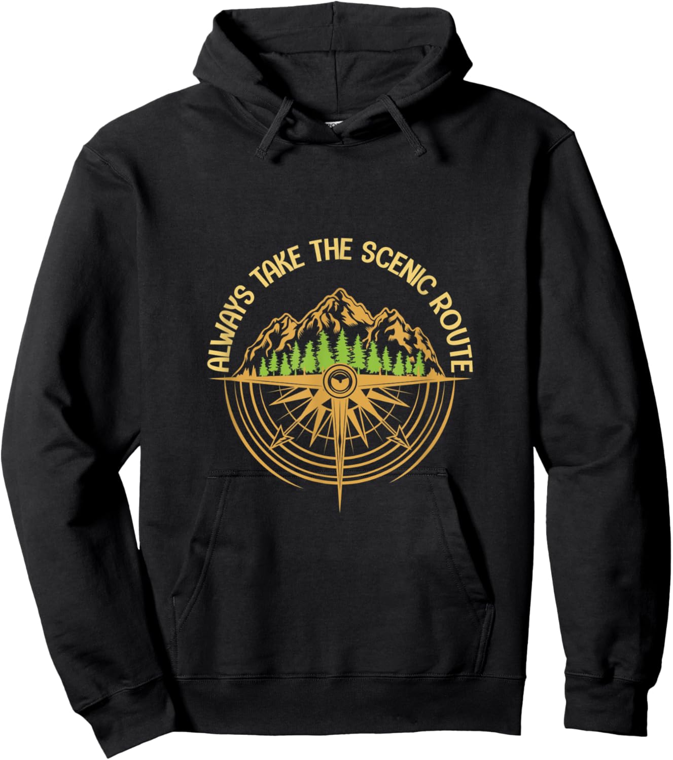 Always Take The Scenic Route - Hiking Hoodie - Hoodie | Black