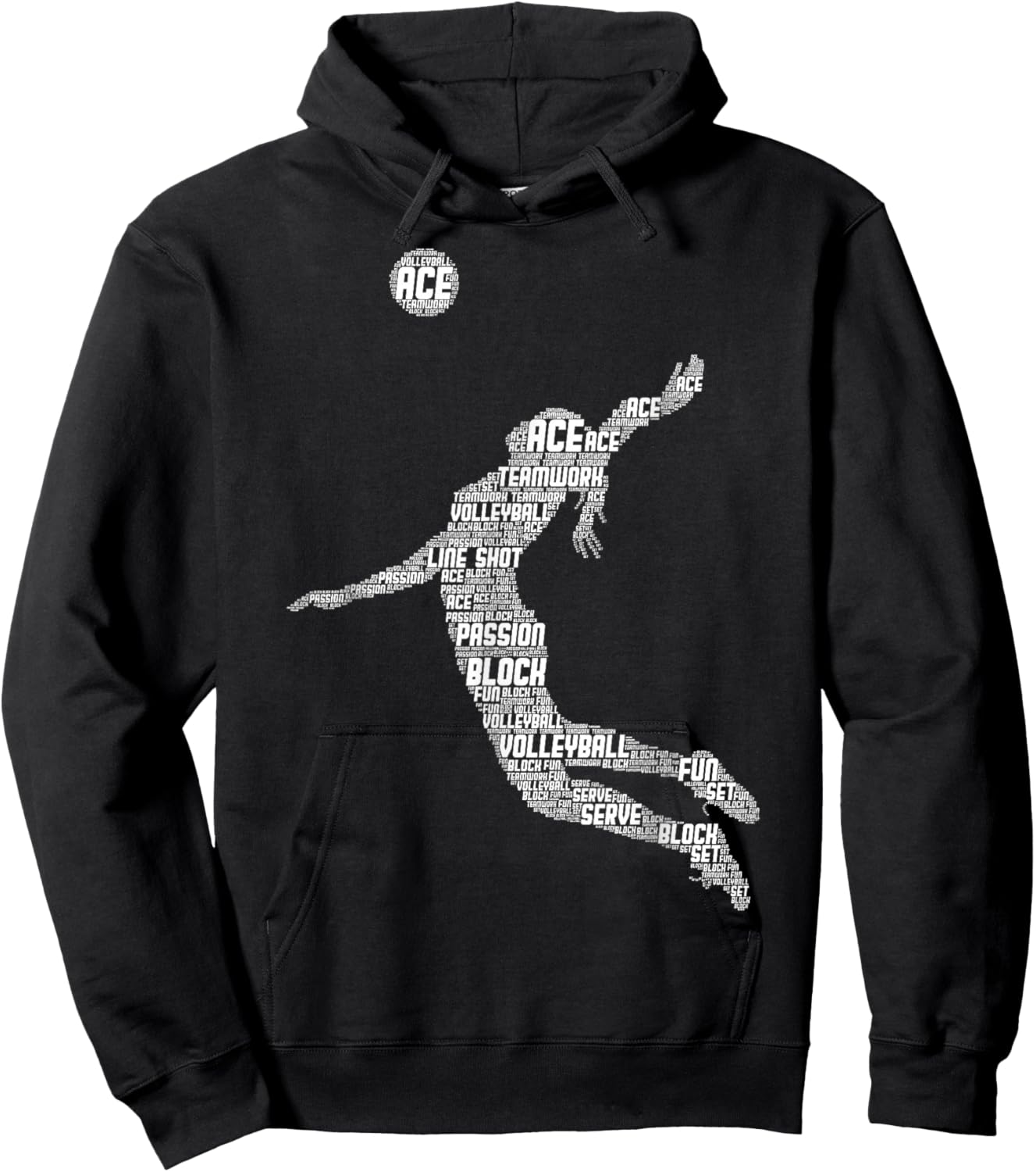 Volleyball Teen Girl Women Youth Player Small Hoodie - Hoodie | Black