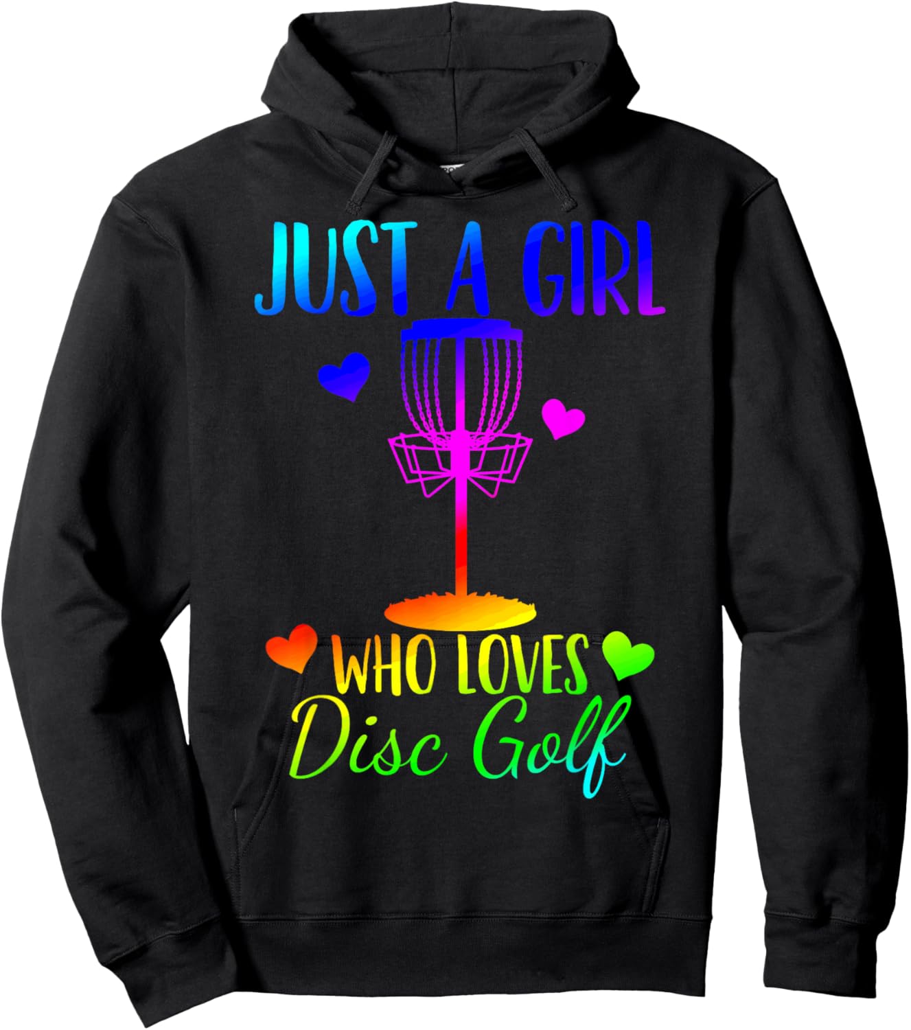Disc Golf Discgolfing Just a Girl Who Loves Disc Golf Hoodie - Hoodie | Black
