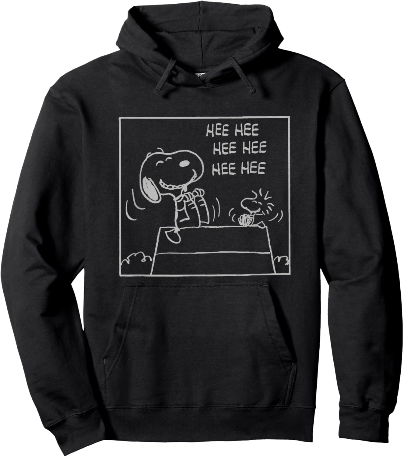 Peanuts Snoopy and Woodstock He He Hoodie - Hoodie | Black