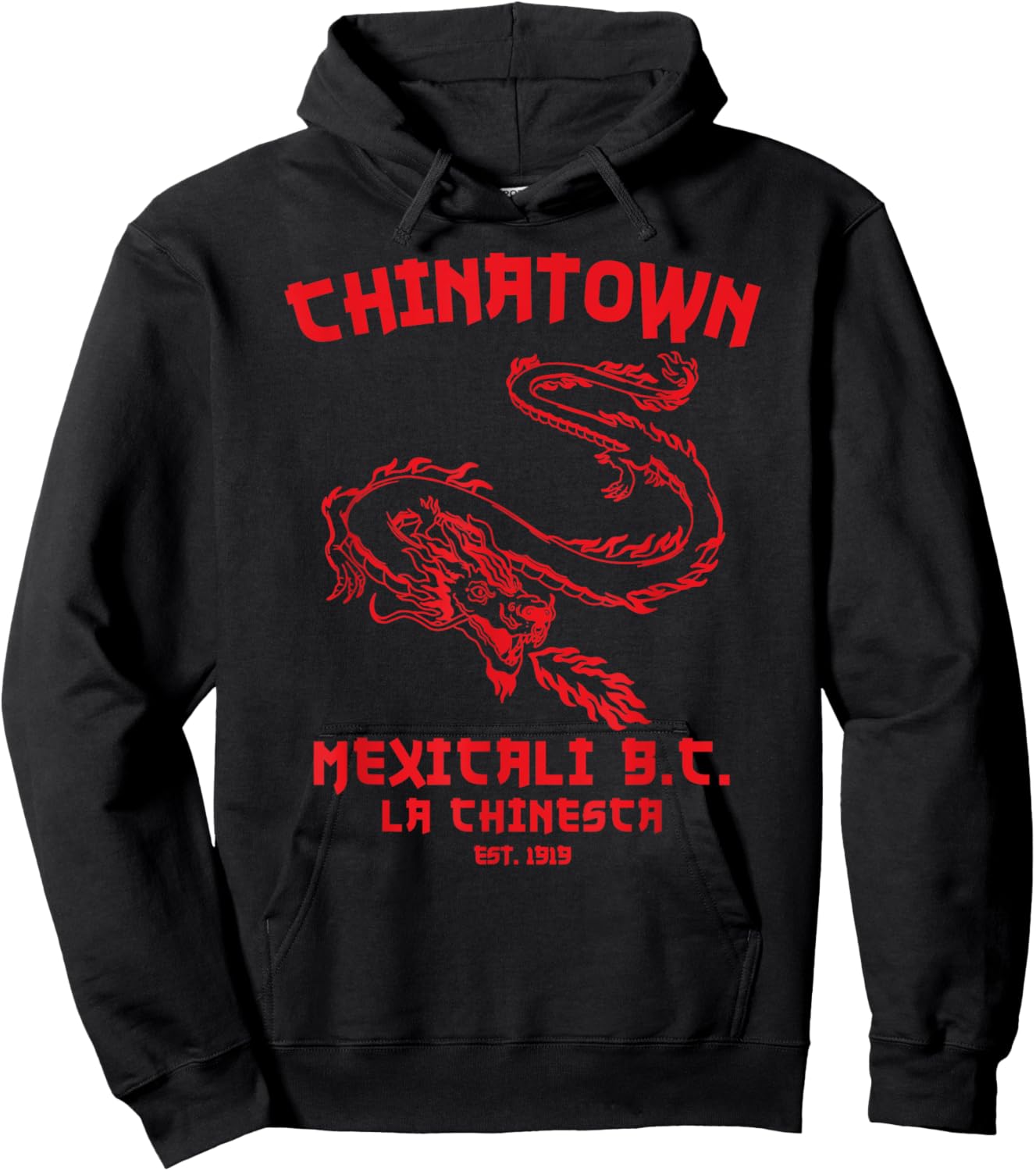 Mexicali La Chinesca Mexico Chinatown Baja California Dragon Hoodie - Hoodie | Black