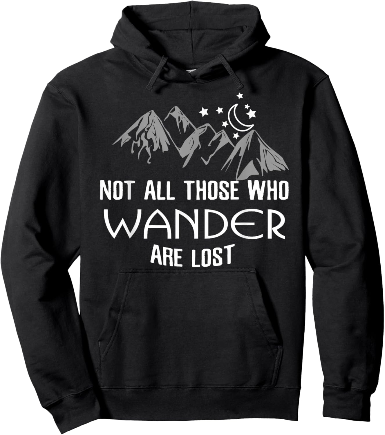 Hiking Meme Not all those who wander are lost Me I'm Lost Hoodie - Hoodie | Black