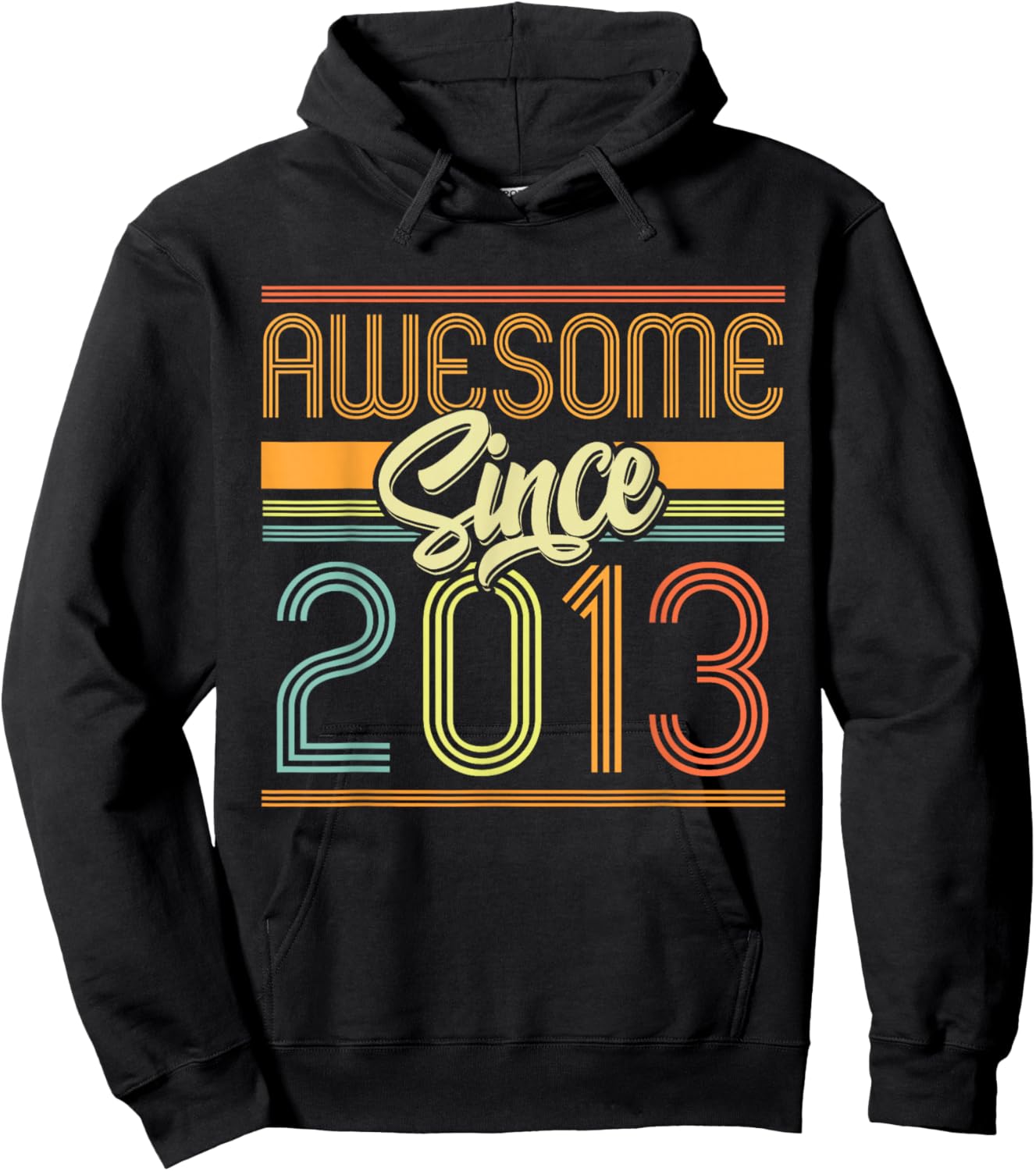 Awesome Since 2013 13th Birthday 13 Years Old Bday Kids Boys Hoodie - Hoodie | Black
