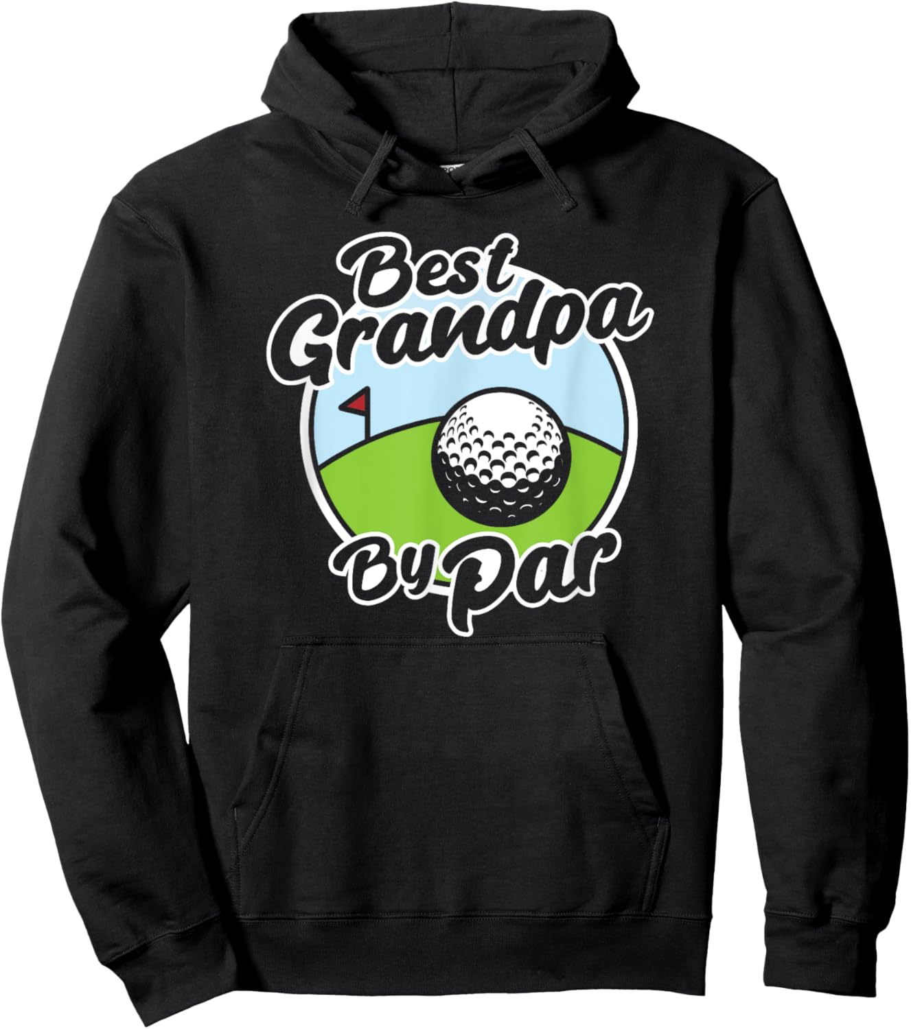 Best Grandpa By Par Funny Father's Day Grandfather Golf Hoodie - Hoodie | Black
