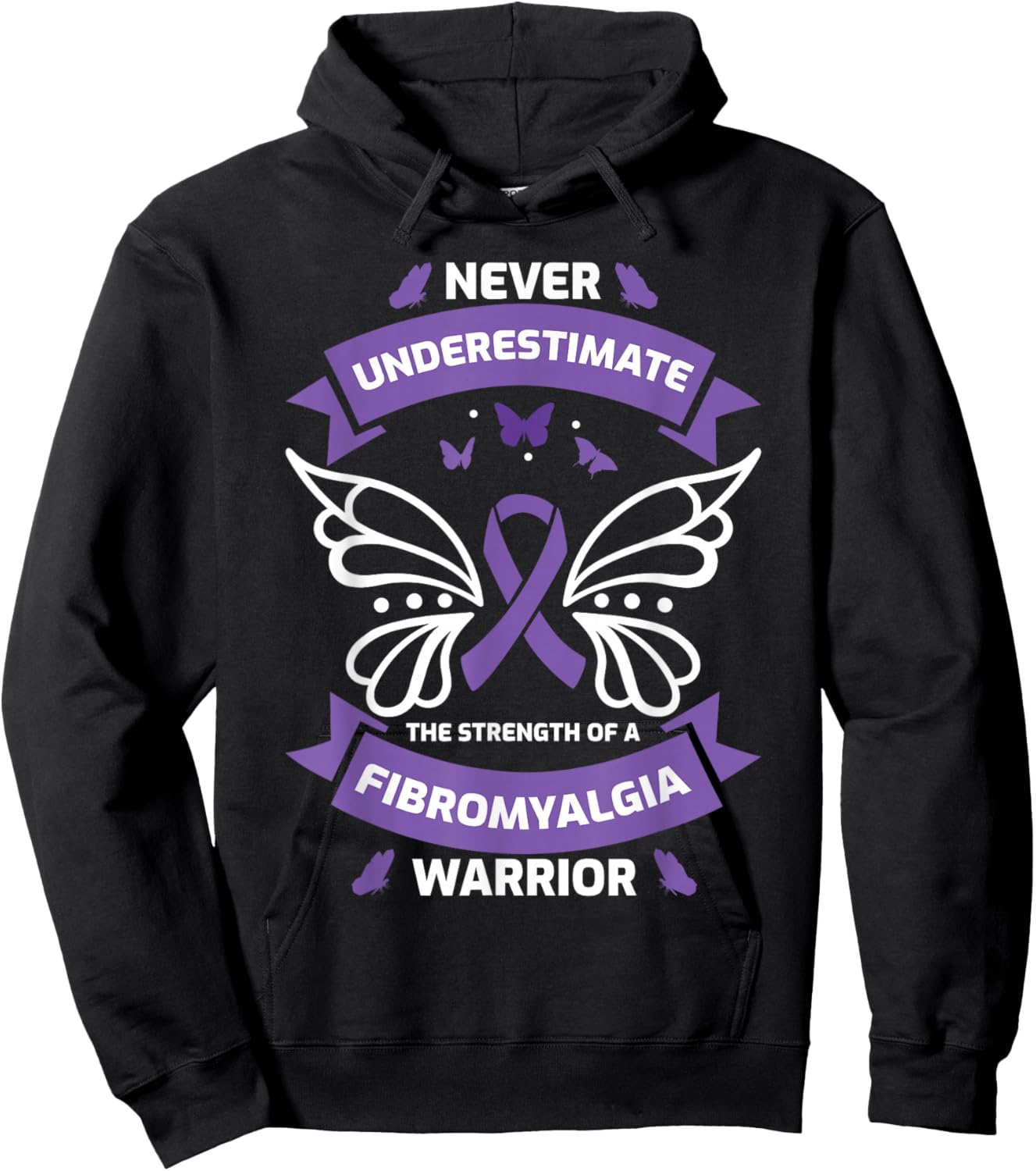 Funny Fibromyalgia Warrior Awareness Hoodie - Hoodie | Black