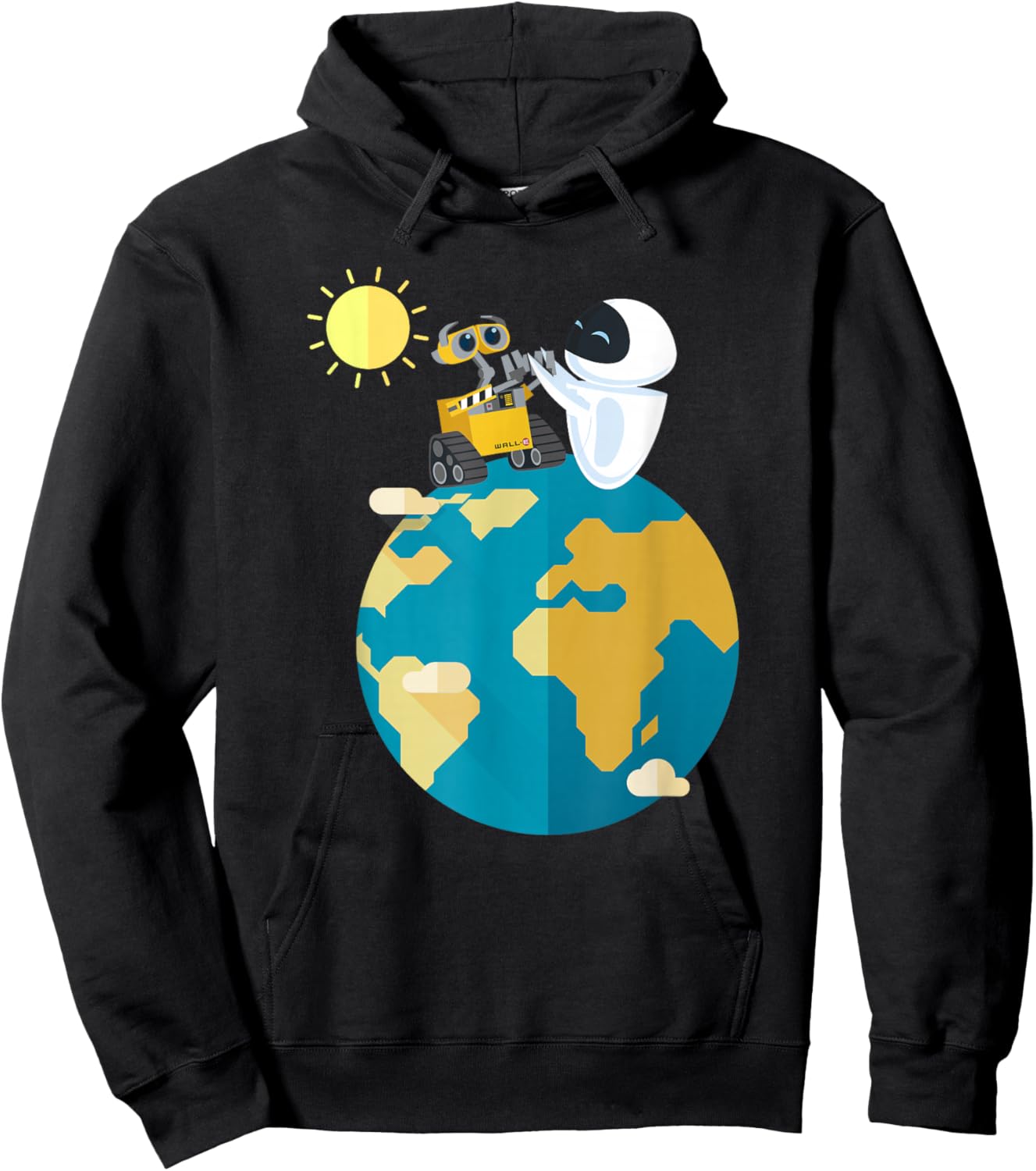 Disney Pixar Wall-E & EVE World Peace Hoodie - Hoodie | Black