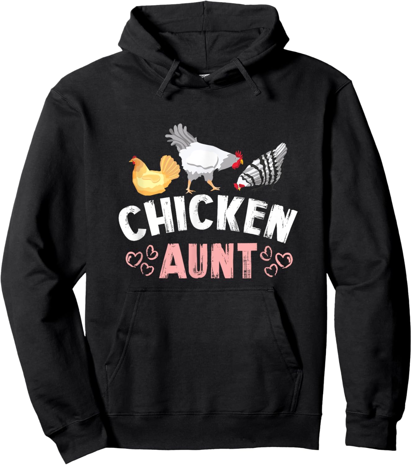 Chicken Aunt Auntie Farm Hoodie - Hoodie | Black