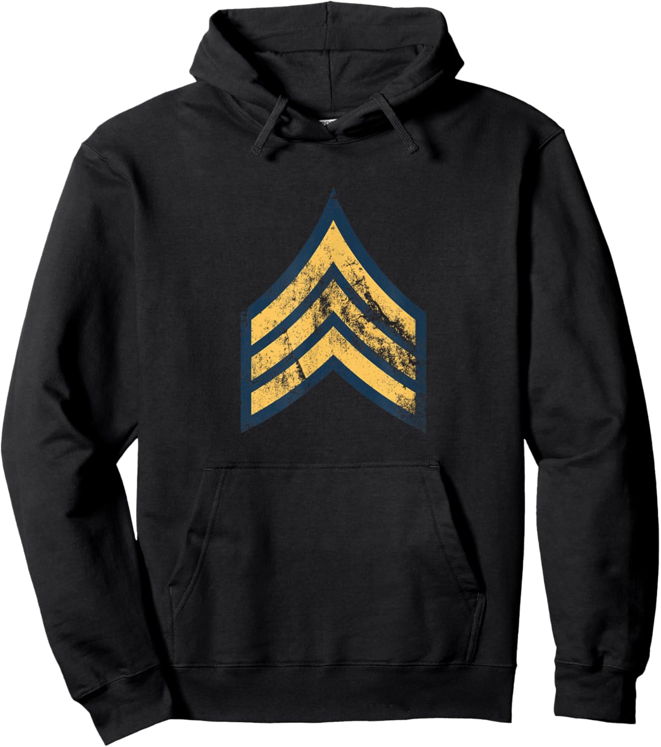 US Army Rank - Sergeant (E-5) - SGT Vintage Look Hoodie - Hoodie | Black