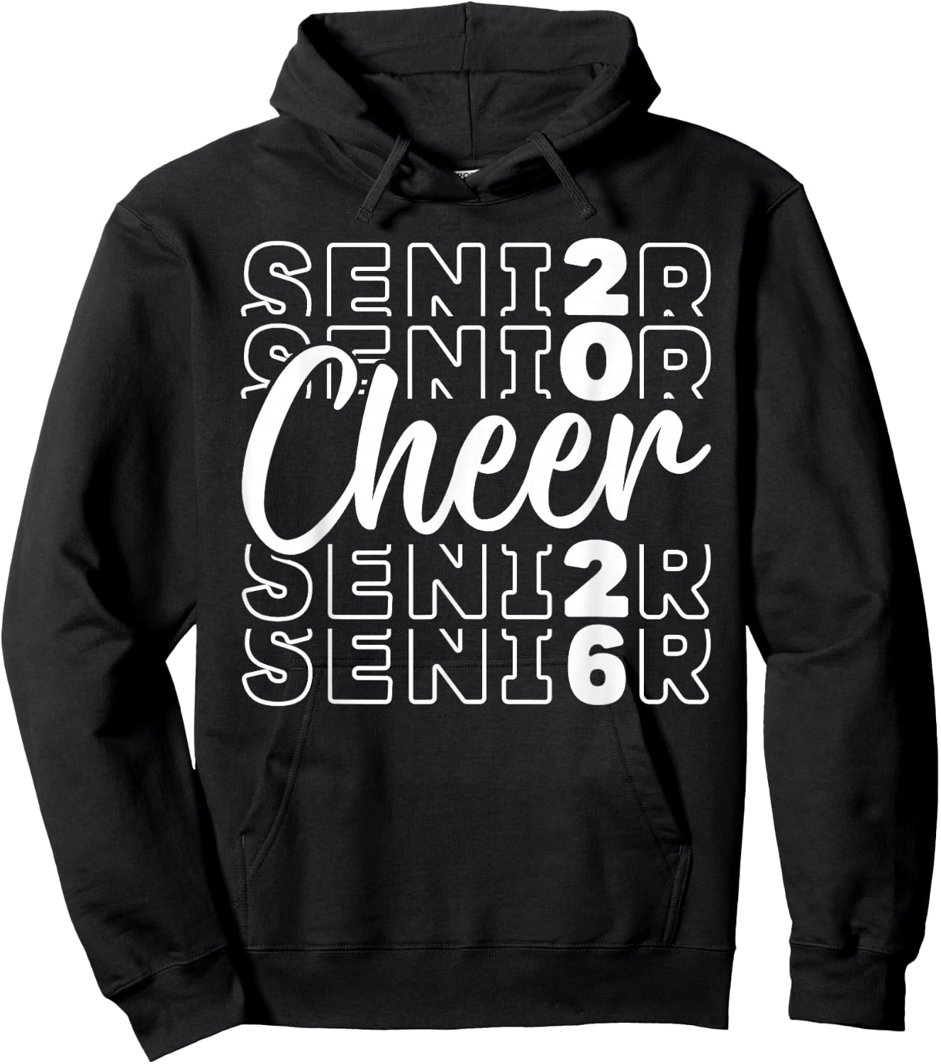 Cheer Senior Mom 2026 Cheerleading Senior Mother 2026 Hoodie - Hoodie | Black