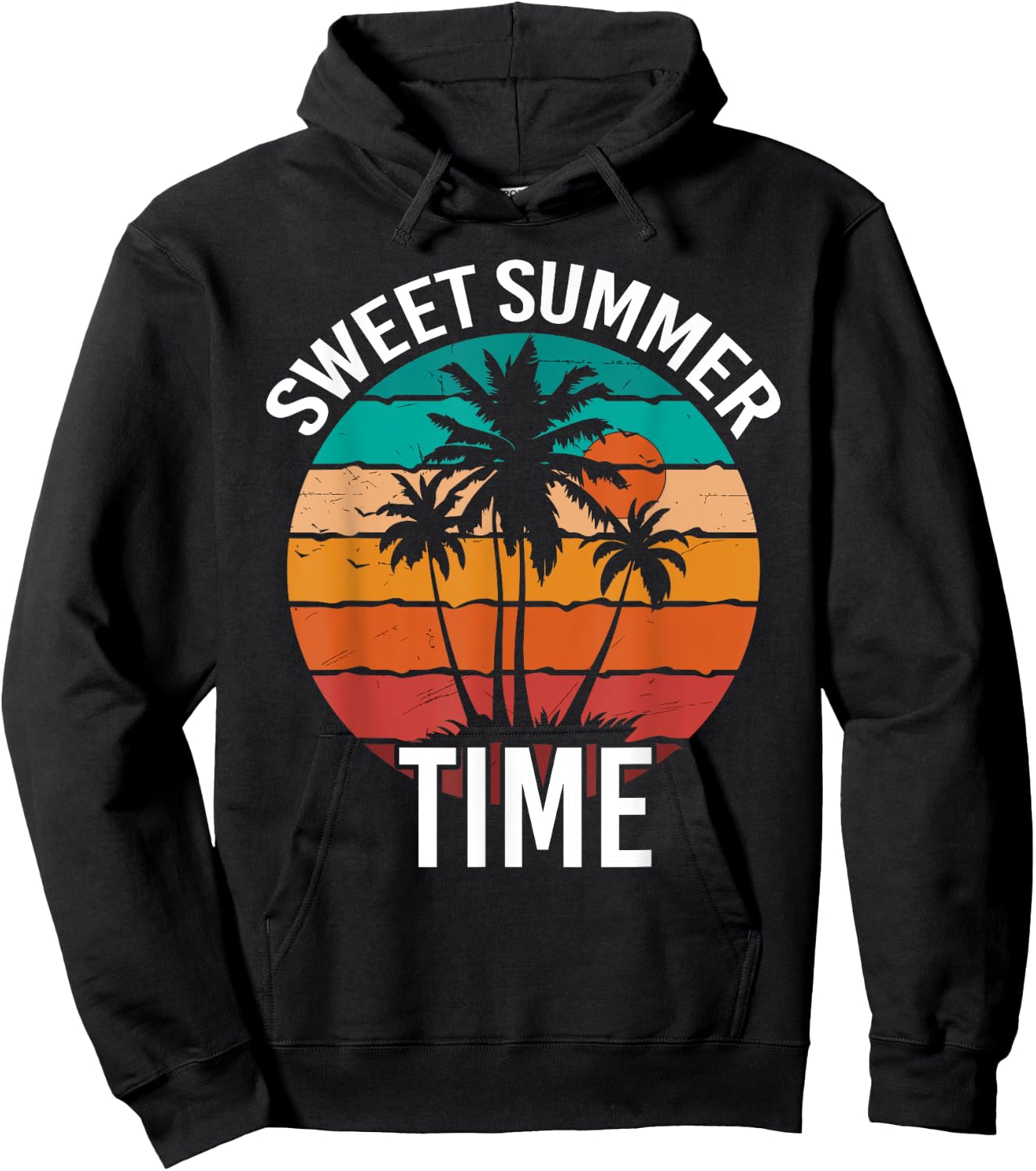Sweet Summertime Cool Summer Vacation Lover Saying Hoodie - Hoodie | Black